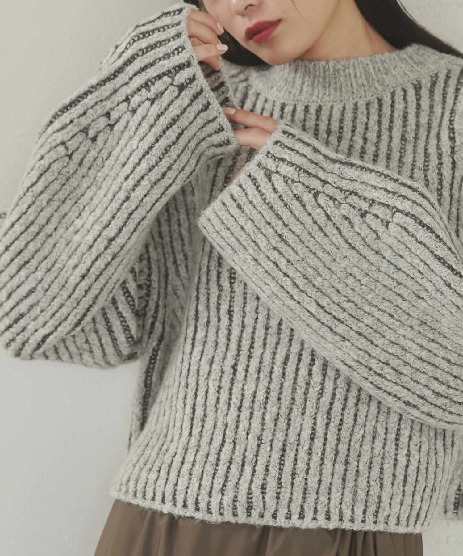 HUNCH 【WEB Exclusive/Custom Order】 Jacquard Short Knit