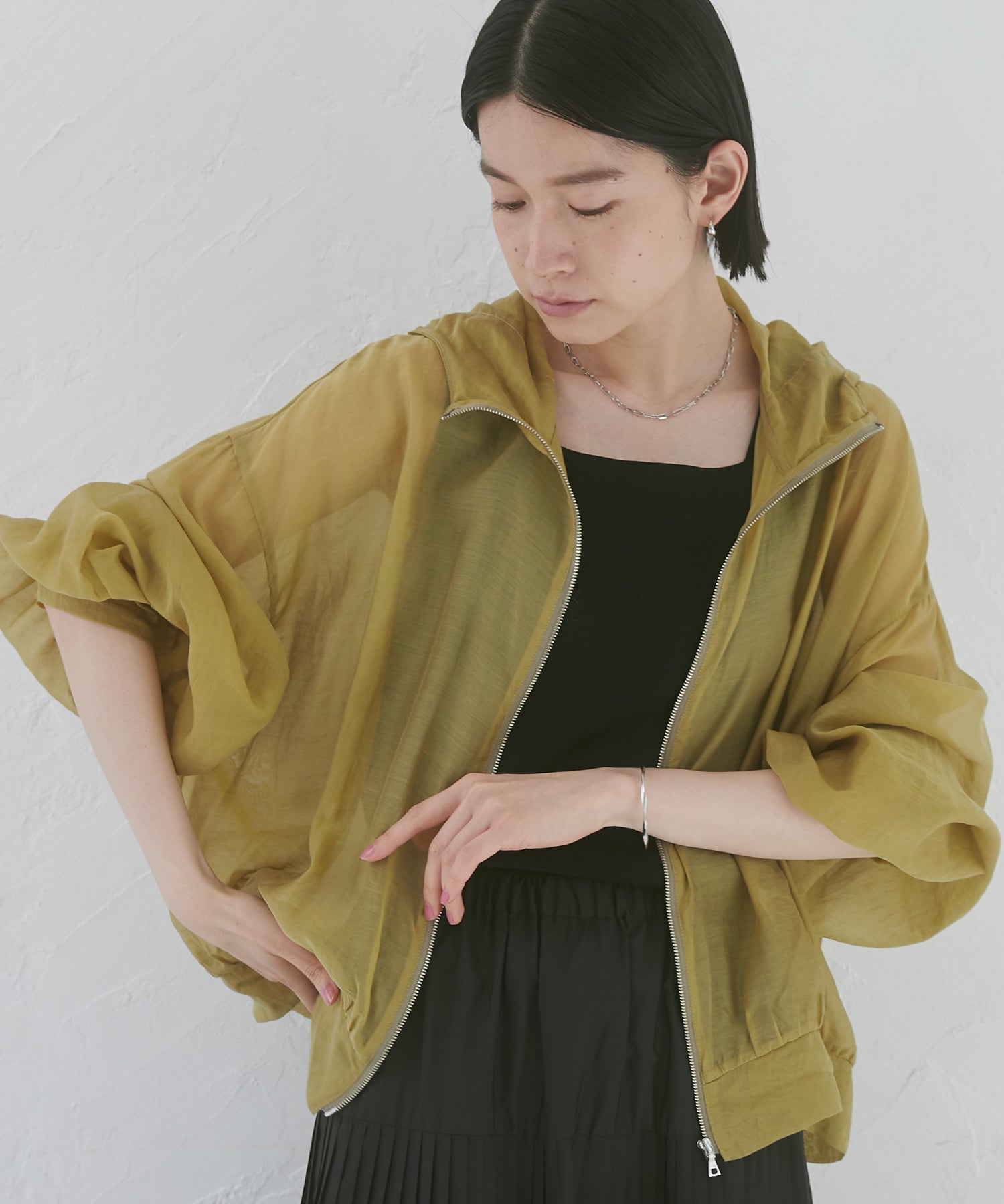 ハンチ hunch 【WEB限定/別注】シアーマウンテンパーカー (グリーン) グリーン