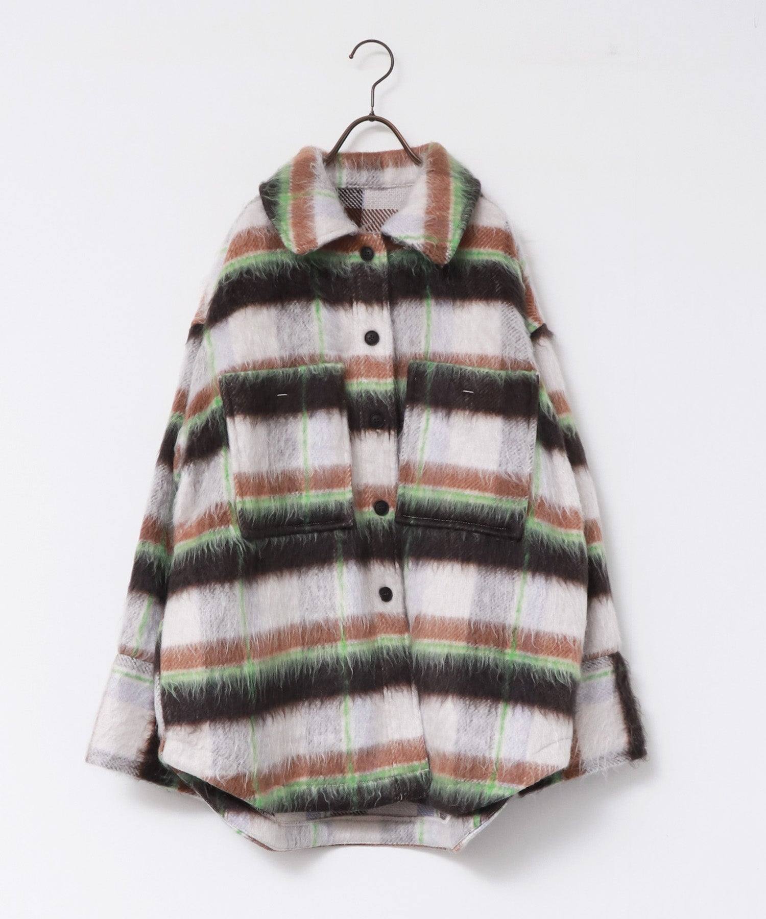 ハンチ hunch オーバーシャツブルゾン (ペールイエロー) ペールイエロー