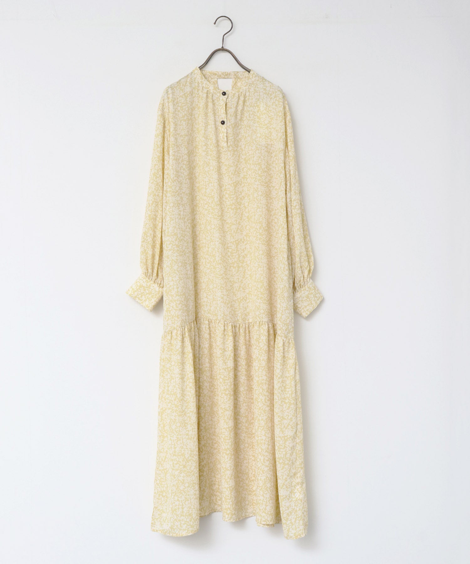 ハンチ hunch ジョーゼット柄 プリントワンピース (ブラック) ブラック