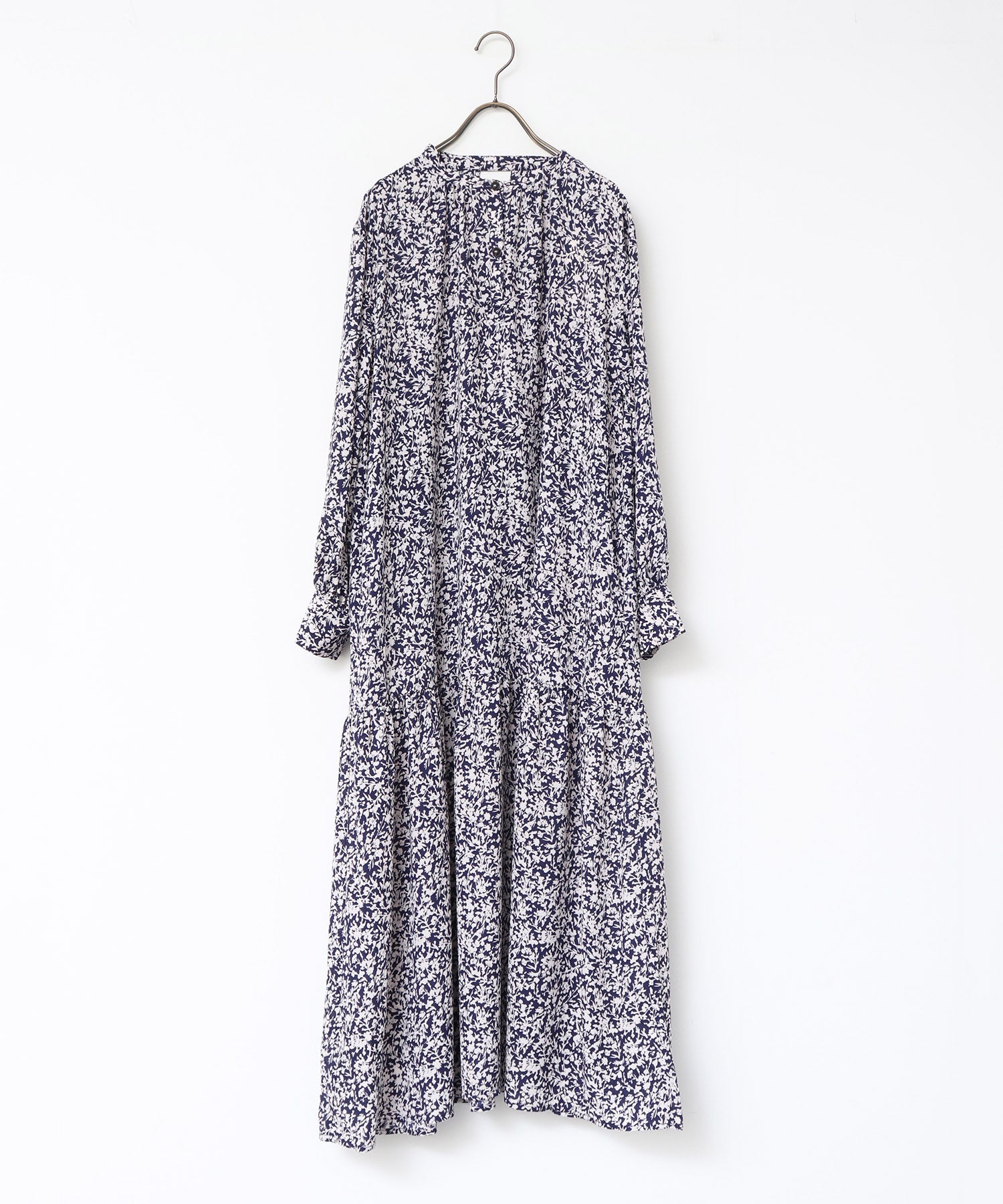 ハンチ hunch ジョーゼット柄 プリントワンピース (ブラック) ブラック