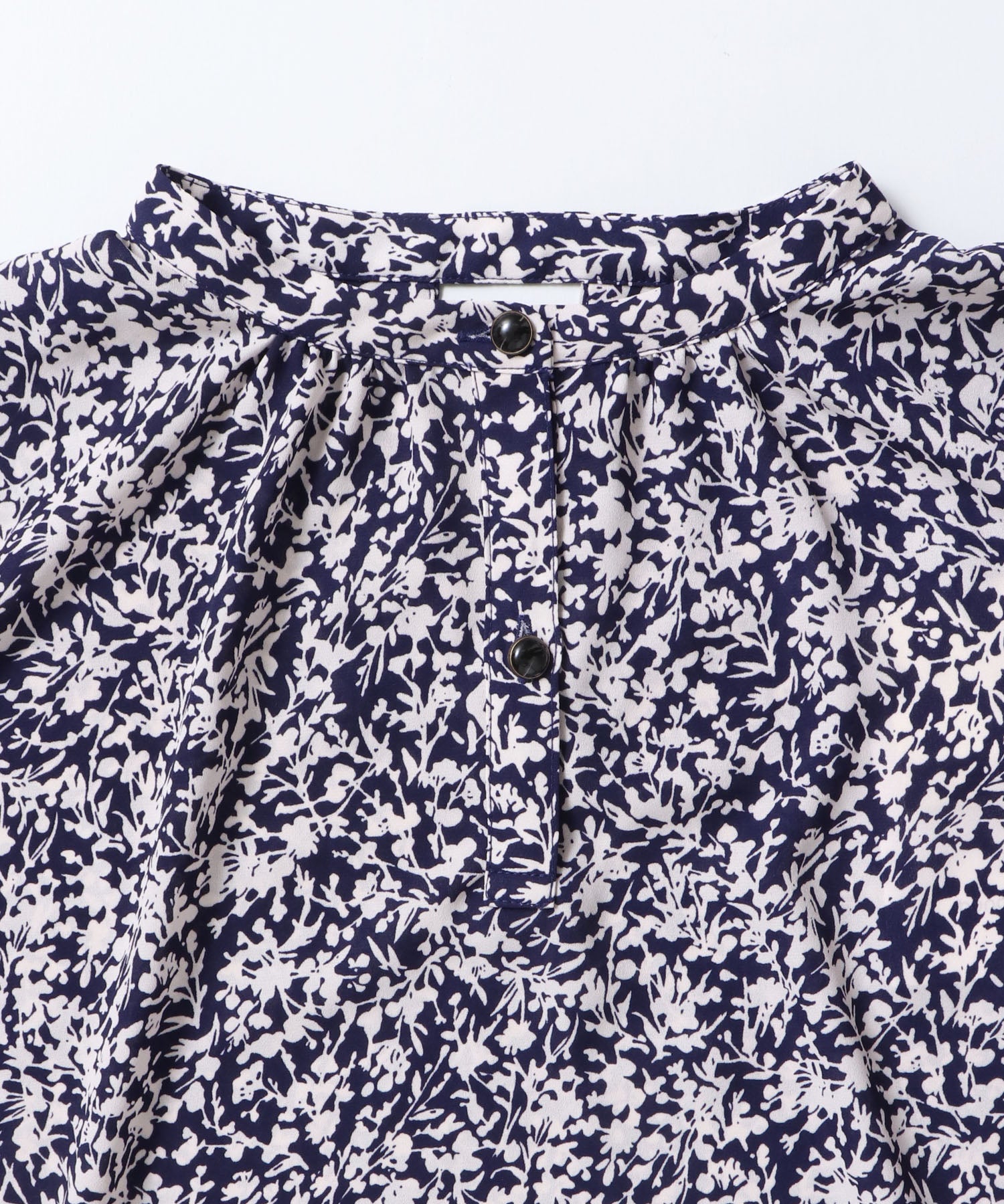 ハンチ hunch ジョーゼット柄 プリントワンピース (ブラック) ブラック