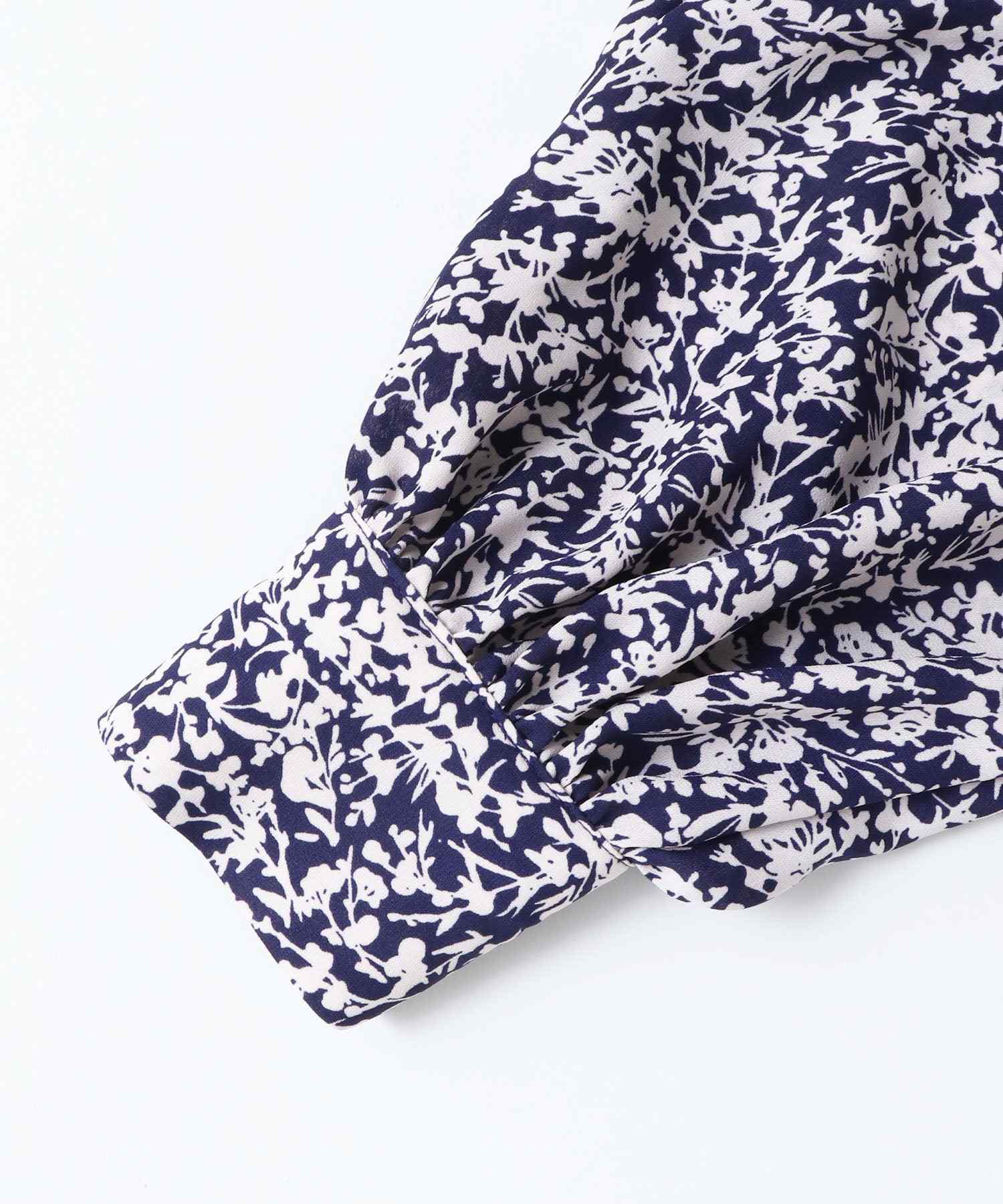 ハンチ hunch ジョーゼット柄 プリントワンピース (ブラック) ブラック