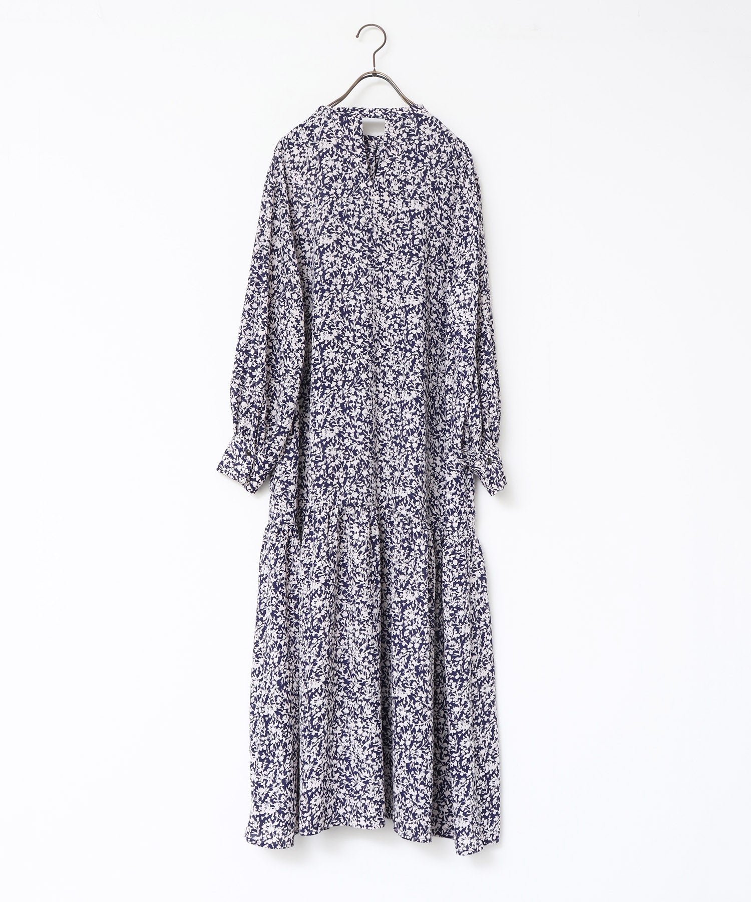 ハンチ hunch ジョーゼット柄 プリントワンピース (ブラック) ブラック