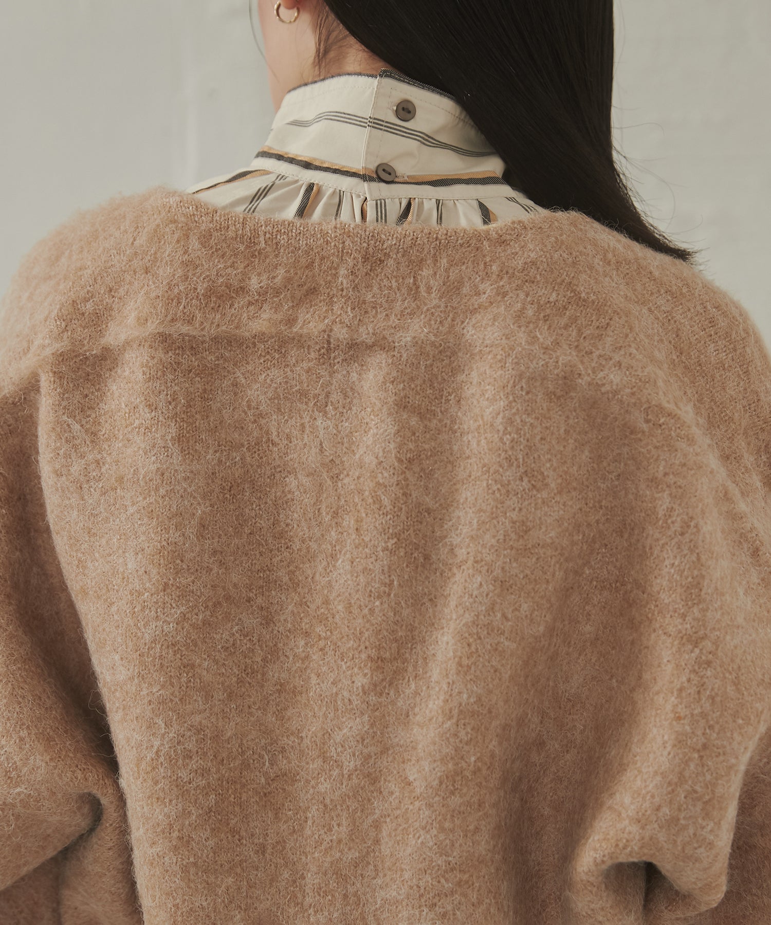 ハンチ hunch ダブルフェイス ニットコート (ベージュ) ベージュ