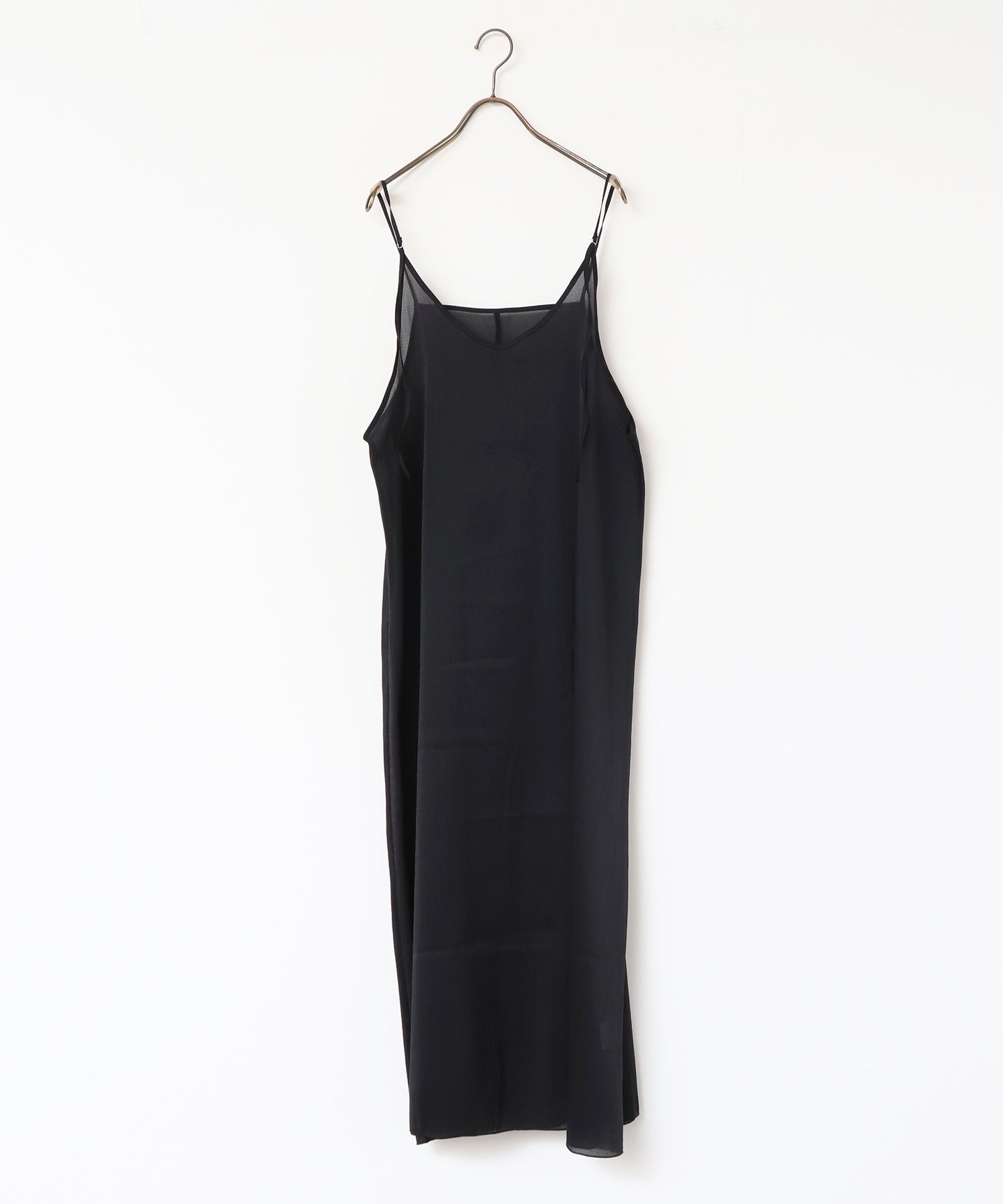 ハンチ hunch シアーキャミワンピ スカートセット (ブラック) ブラック