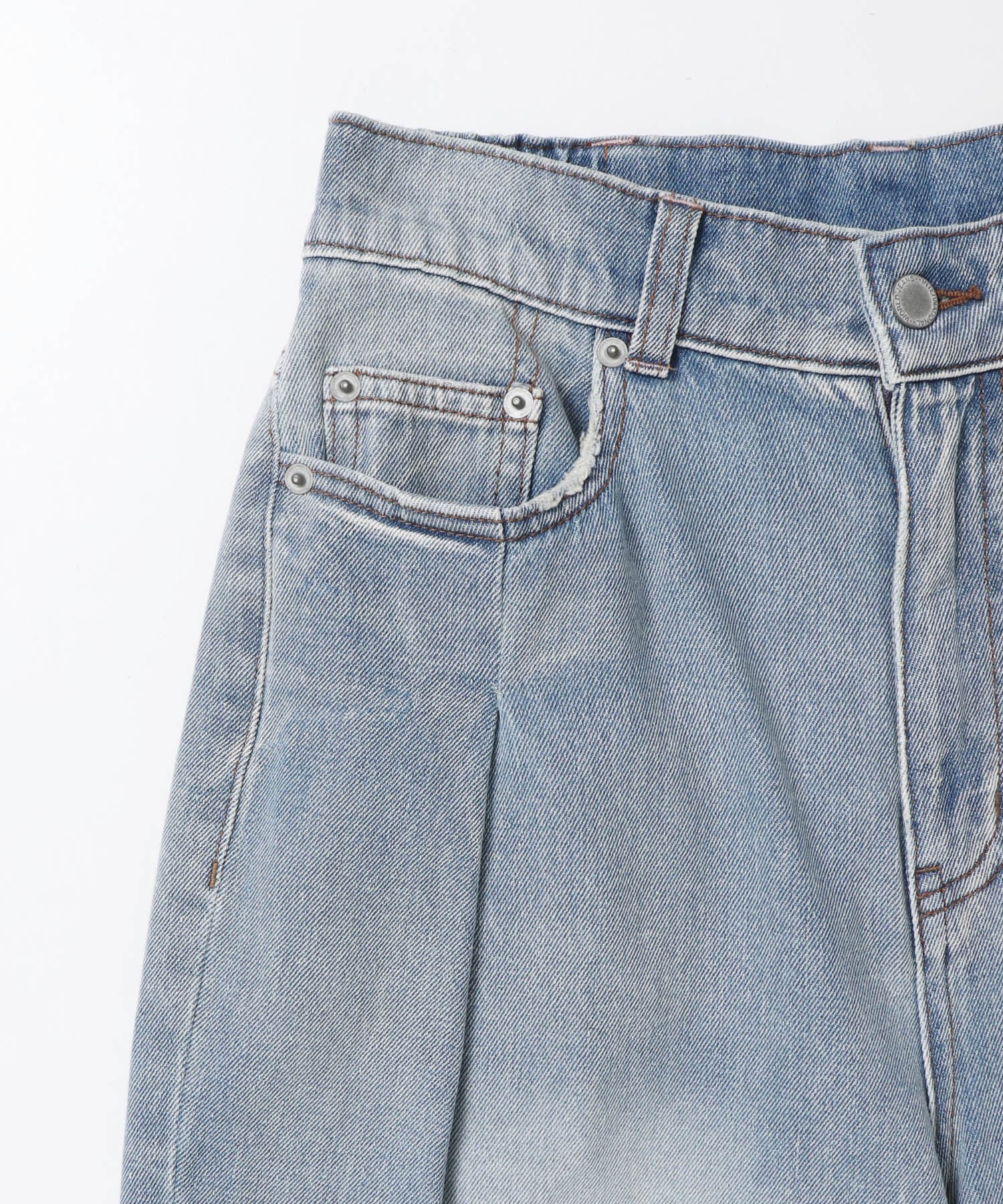 ハンチ hunch 10ozポケットタック デニムパンツ (グレイッシュブルー) グレイッシュブルー