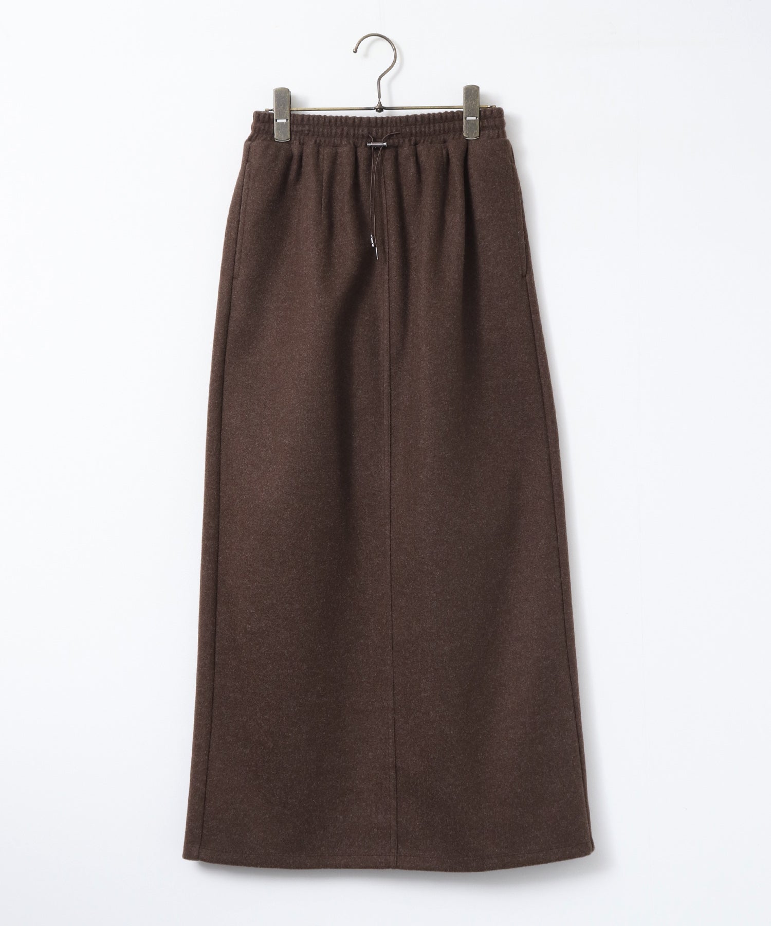 ハンチ hunch 圧縮ニットソー ナロースカート (ダークブラウン) ダークブラウン