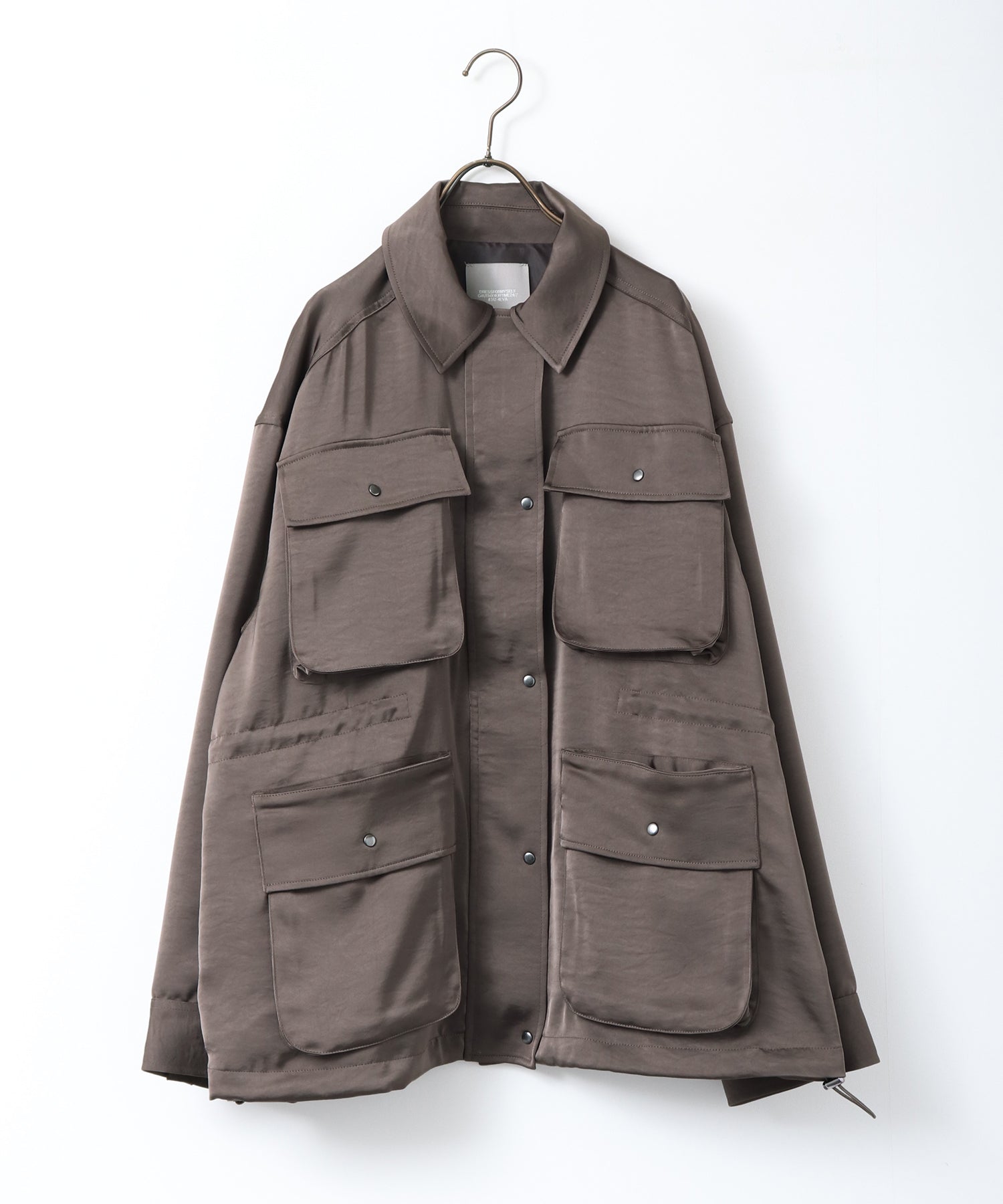 ハンチ hunch サテン ライトブルゾン (アイボリー) アイボリー