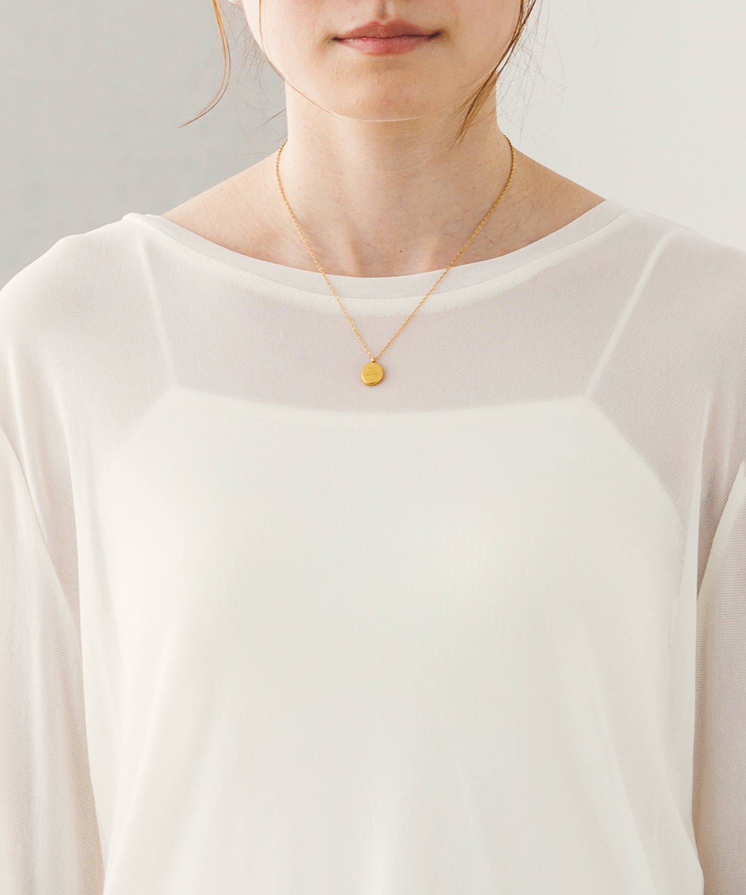 ハンチ hunch シアークルーネックトップス