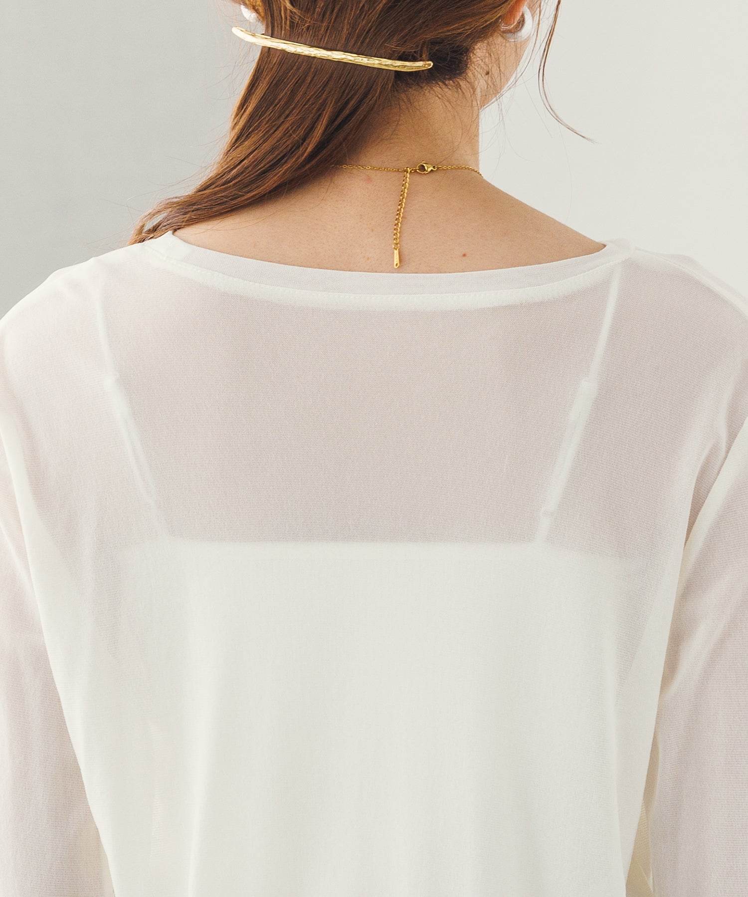 ハンチ hunch シアークルーネックトップス