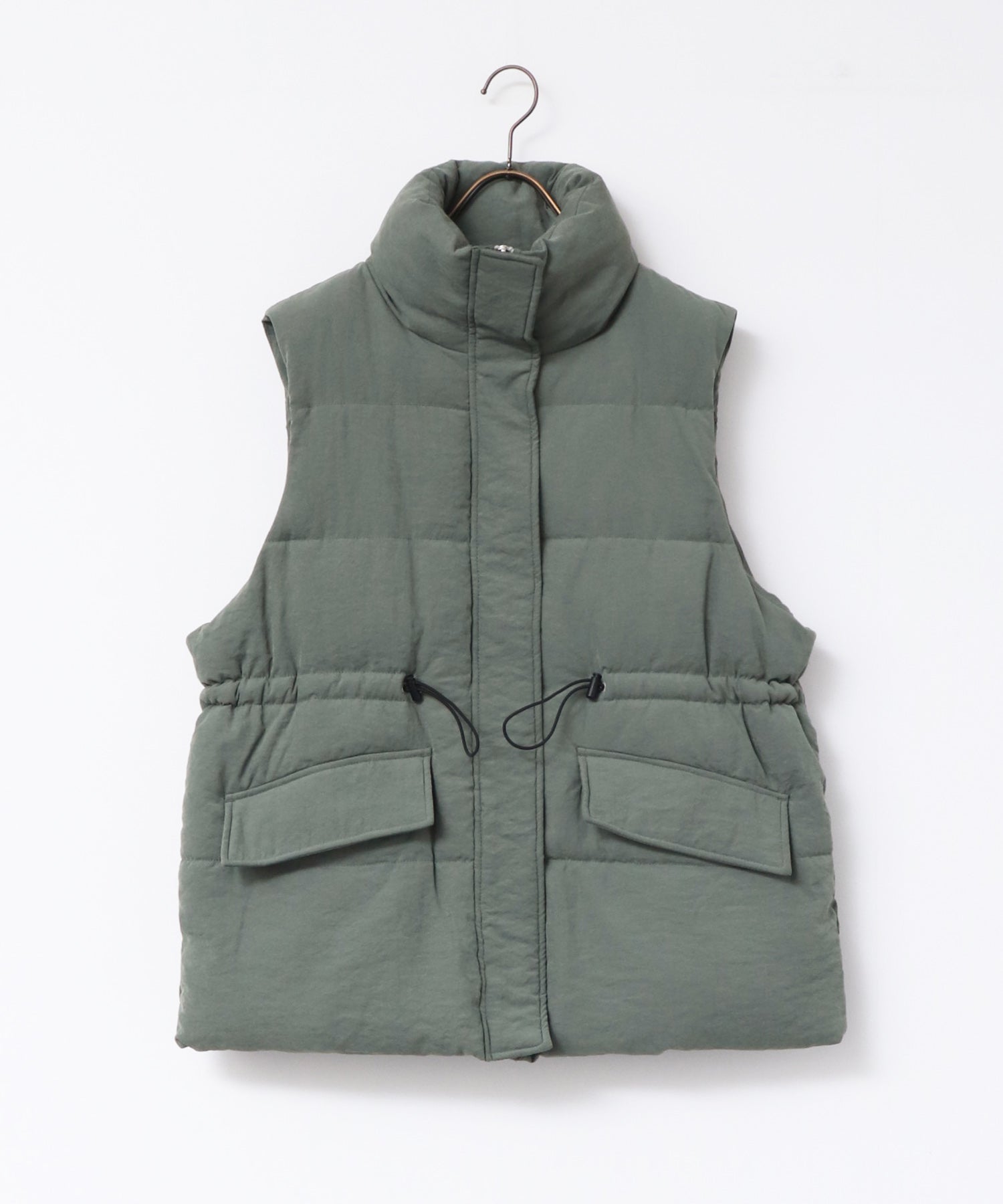 Hunch Waist Drawstring Padded Vest