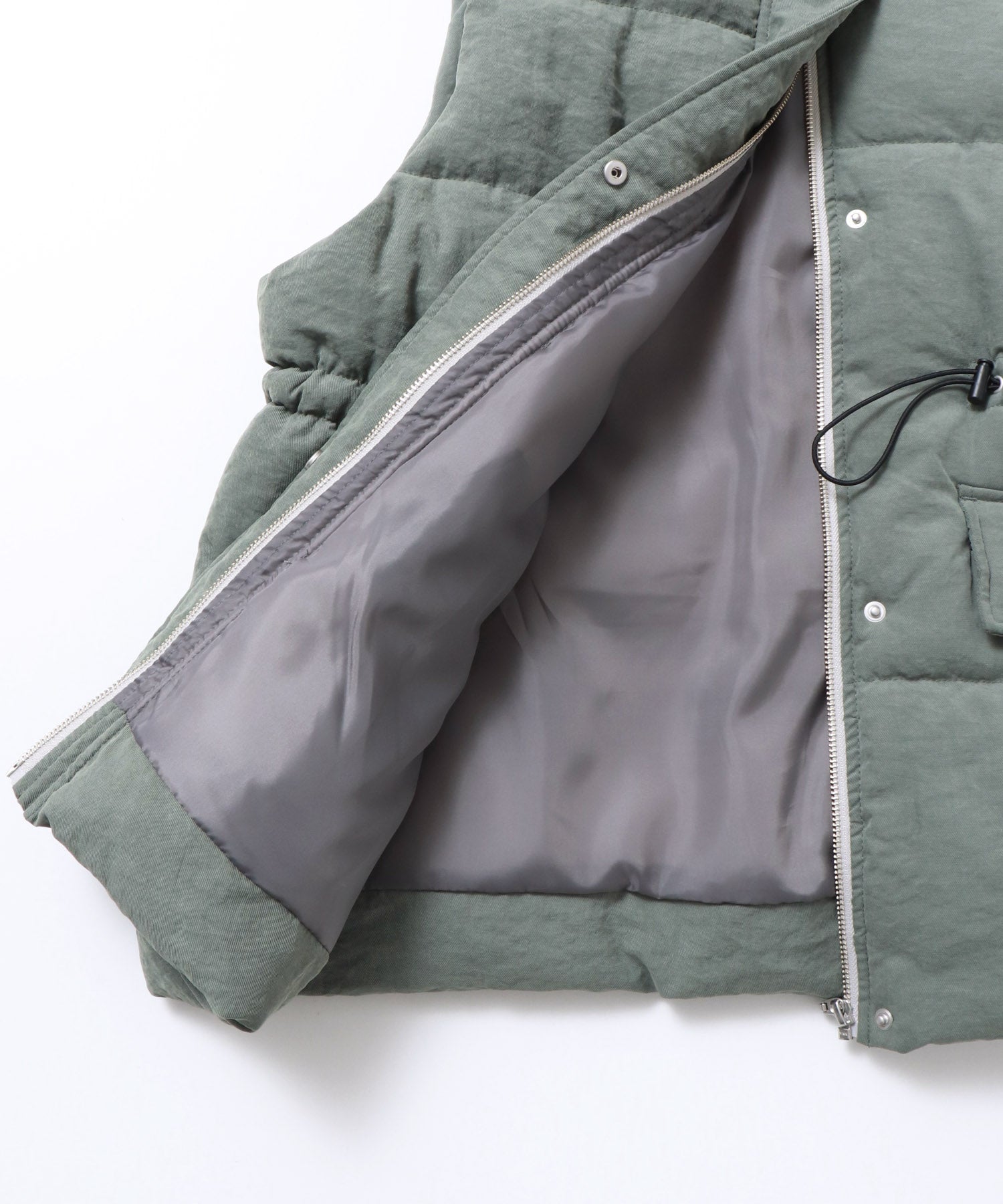 Hunch Waist Drawstring Padded Vest