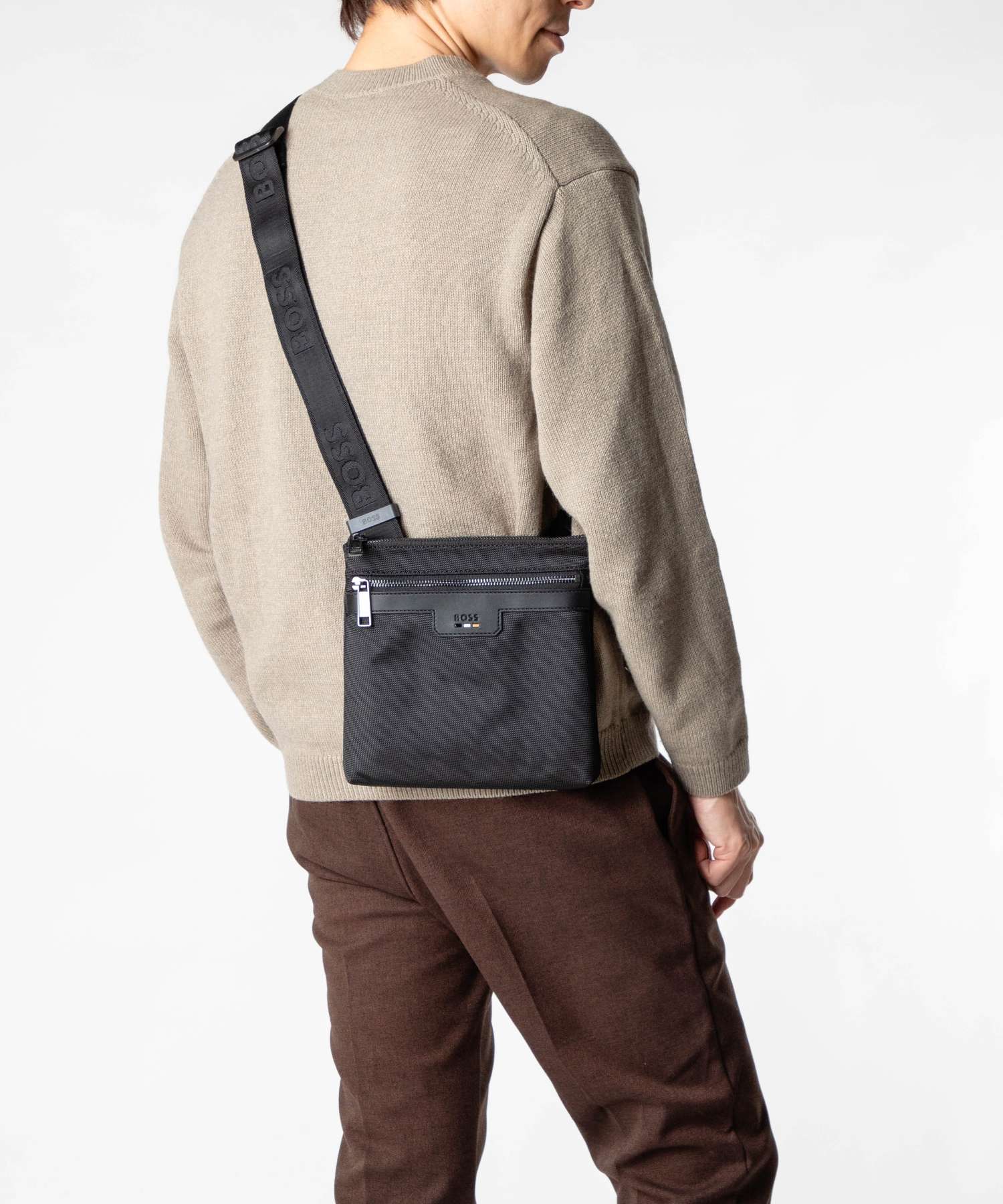 ヒューゴボス HUGO BOSS ヒューゴボス HUGO BOSS RayvEnvelope shoulder bag レイ エンベロープ ショルダーバッグ 50536191 ロゴ メンズ バッグ RAY_N_ENVELOPE (BLACK(001)) BLACK(001)