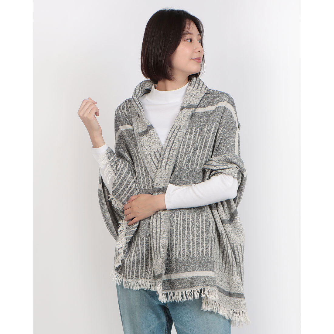 ハスキー HUSKY トルコ伝統の美を纏う。通年使える万能ストール「ペシュテマル」。日常に、旅先に、心地よさと美しさを。 (BLACK) BLACK