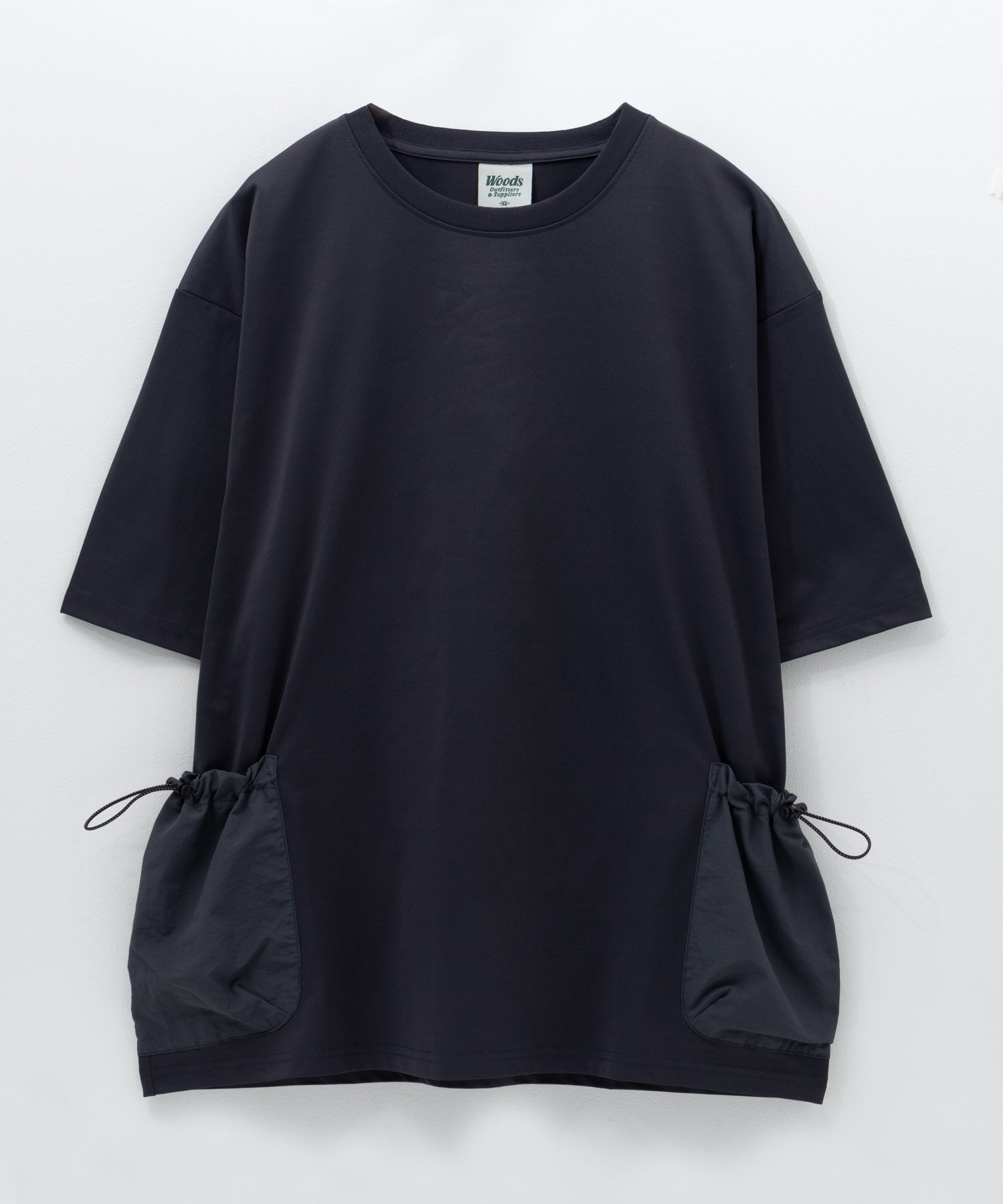 ウッズ WOODS ドローコードポケット付きTシャツ (ネイビー) ネイビー