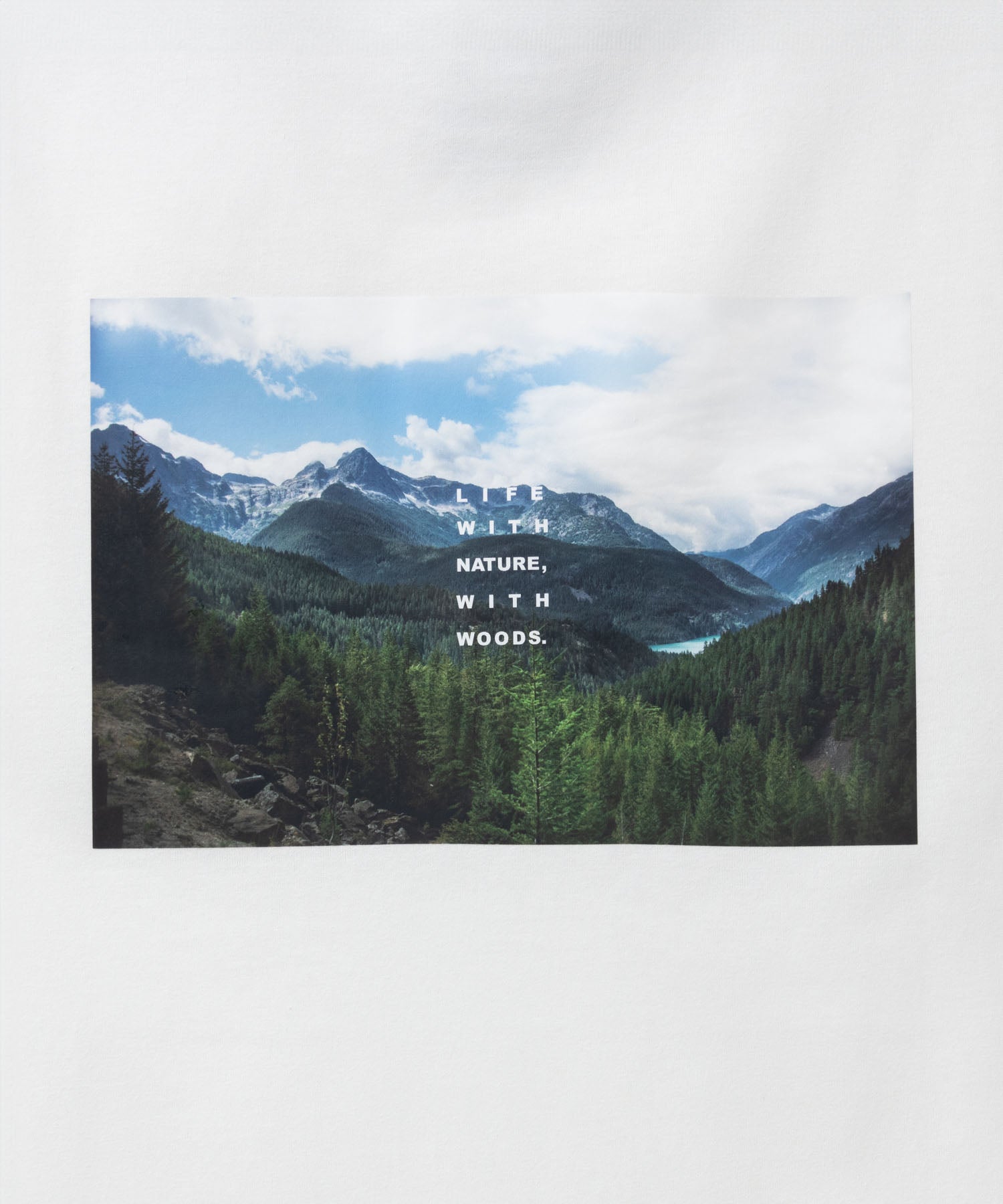 ウッズ WOODS フォトプリントTシャツ (ホワイト) ホワイト