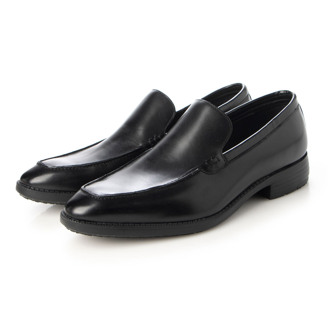 Waterproof Wide 3E Genuine Leather Business Shoes <U-Tip Slip-On> 【24.5cm~28.0cm】 HYDRO-TECH HD1336