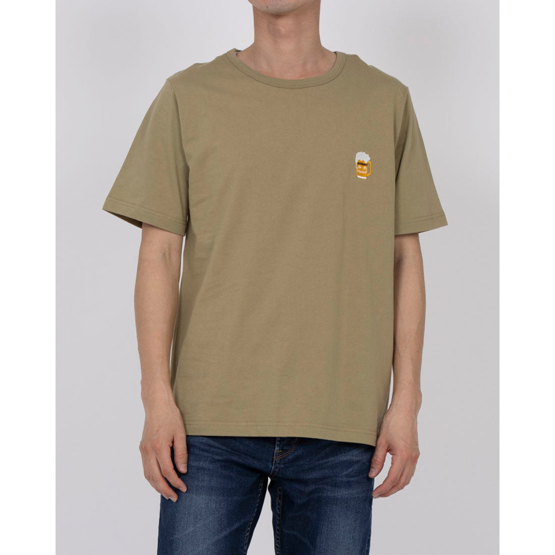 インクルーシブ In'crewsive 6.5オンス コットン ワンポイント刺繍Tシャツ 半袖Tシャツ (ピンクファン (ハイボール)) ピンクファン(ハイボール)