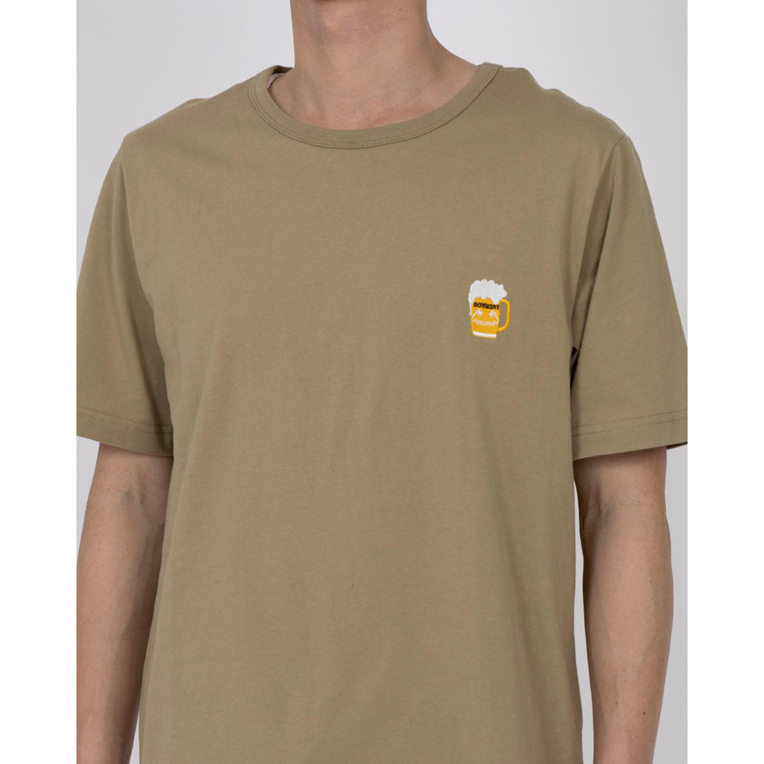 インクルーシブ In'crewsive 6.5オンス コットン ワンポイント刺繍Tシャツ 半袖Tシャツ (ピンクファン (ハイボール)) ピンクファン(ハイボール)