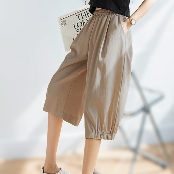 Aika ica Cool and smooth thin material, 7/8 length, loose sarouel pants