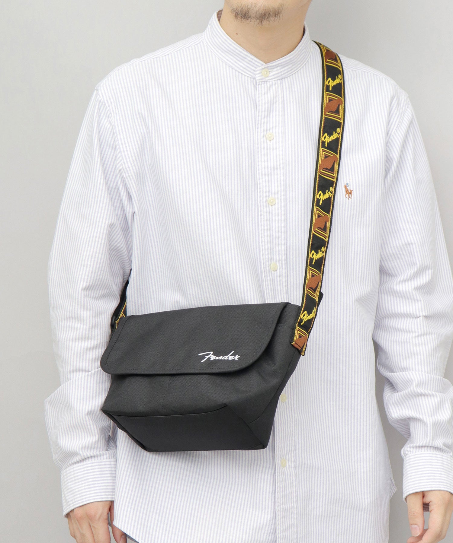 フェンダー FENDER フラップ ショルダーバッグ メンズ レディース メッセンジャーバッグ ミニショルダー,ブラック