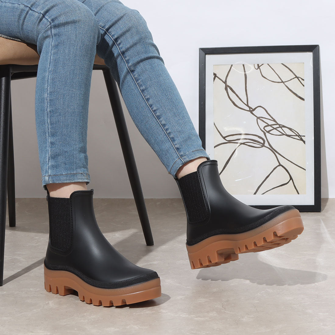 イゴール igor 厚底レインショートブーツ