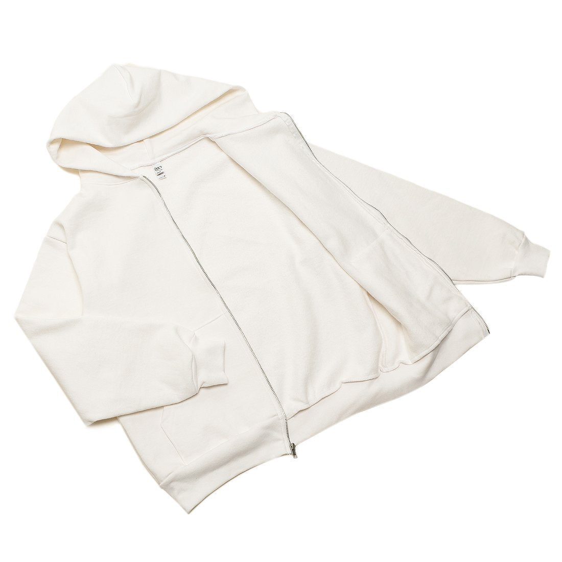 Los Angeles Apparel Hoodie Fleece Zip-Up white Men's Los Angeles Apparel HF-10 WHITE