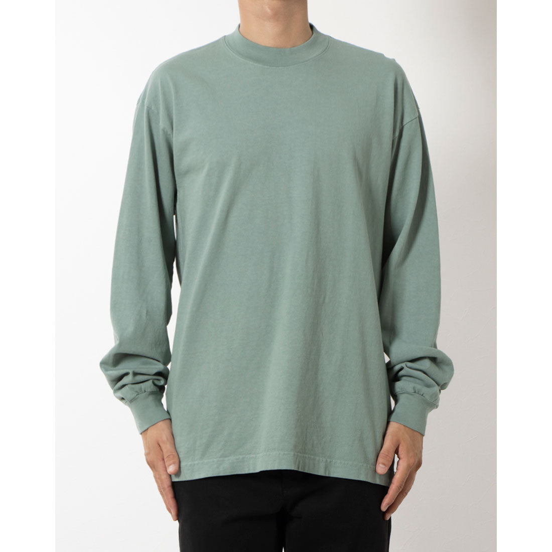ロサンゼルスアパレル LOS ANGELES APPAREL LONG SLEEVE GARMENT DYE MOCKNECK T-SHIRT