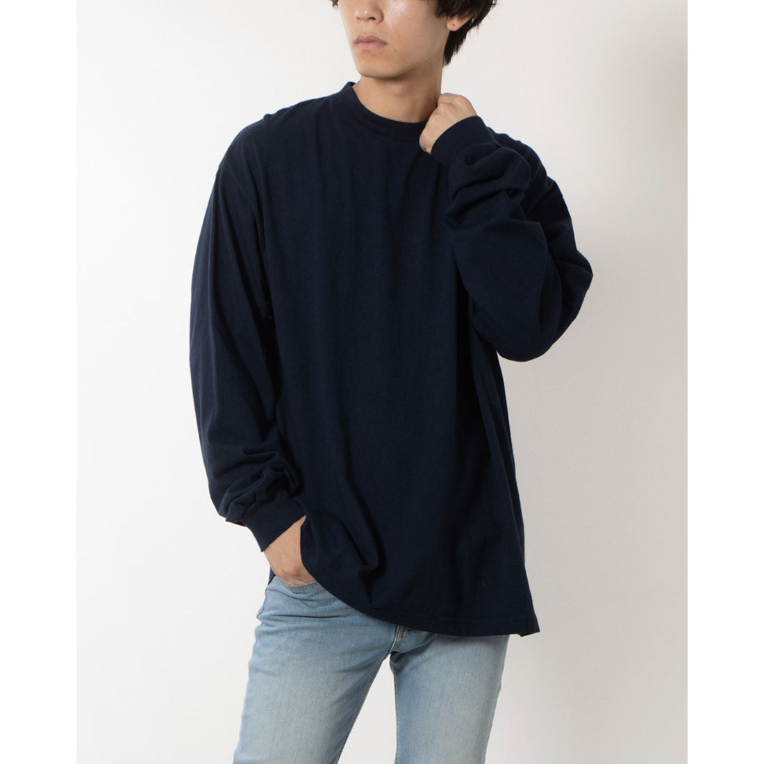 LOS ANGELES APPAREL LONG SLEEVE GARMENT DYE POCKET T-SHIRT
