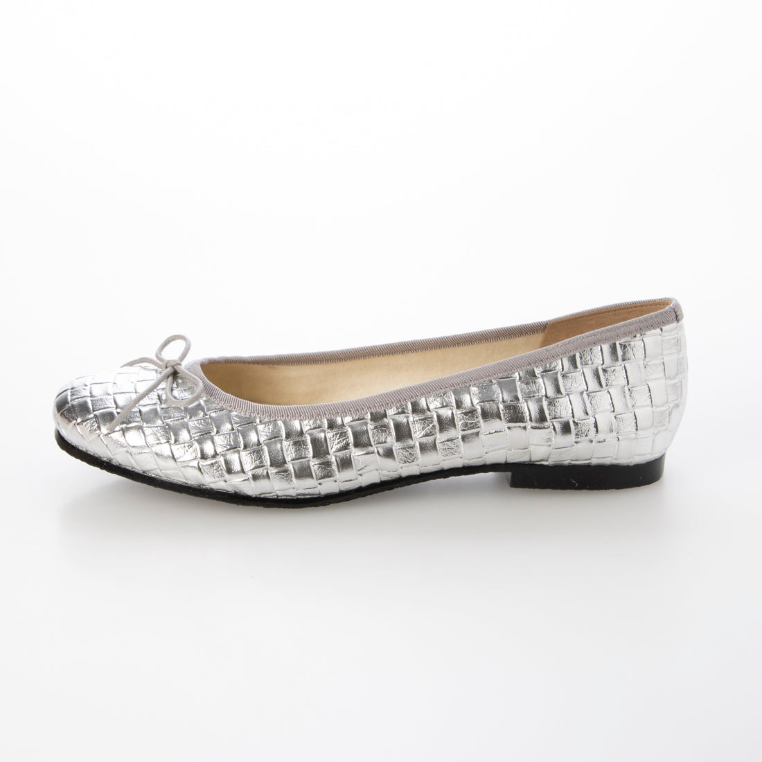 アイケープラス IKplus 【日本製】【レイン対応】【ネット限定】Ikplus アイケープラス ラウンドトゥ バレエシューズ フラットシューズ (シルバー サシコメッシュ) シルバー サシコメッシュ