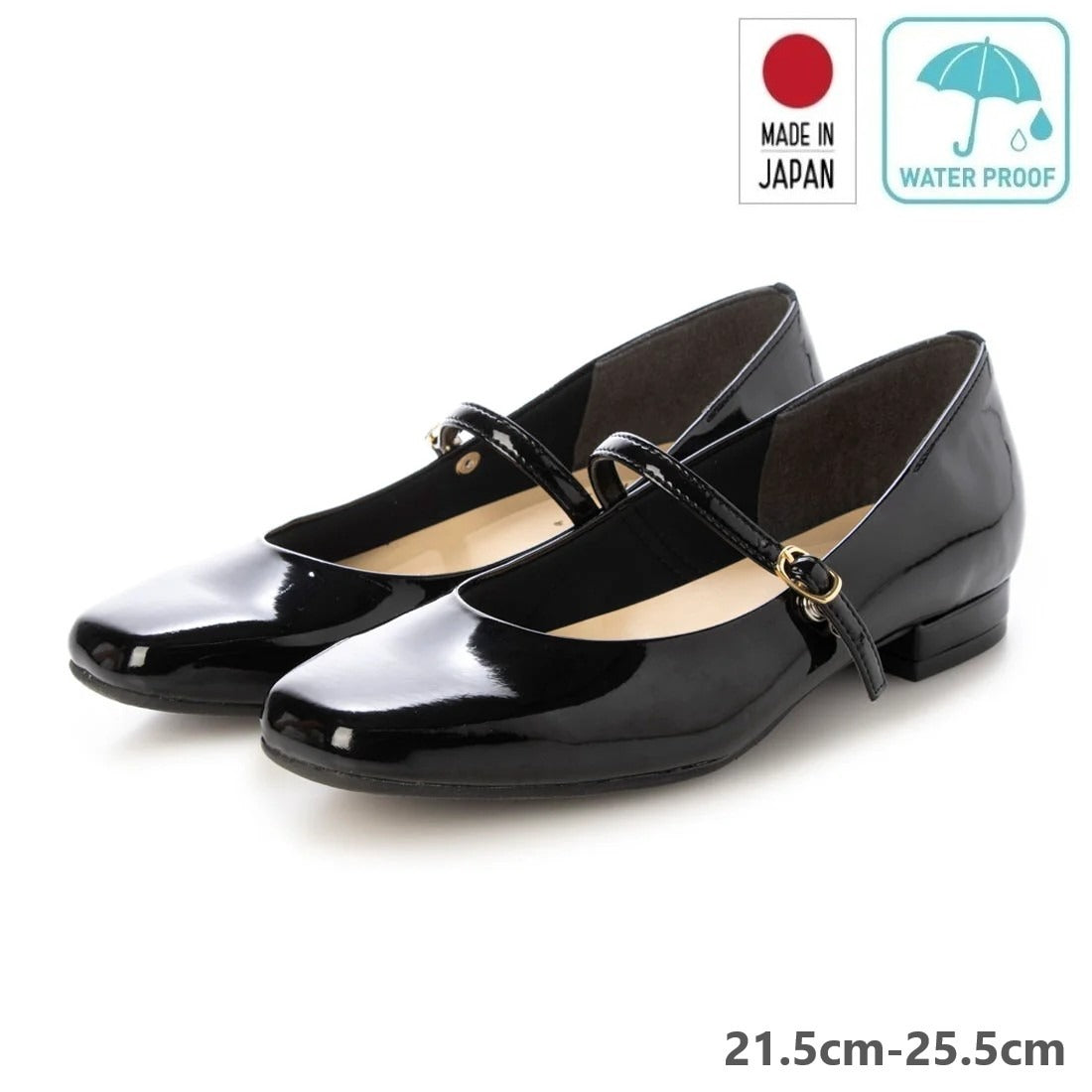 アイケープラス IKplus 日本製 IKplus アイケープラス 冠婚葬祭 高反発クッション 柔らかい中敷き ローヒール ブラック 冠婚葬祭 葬儀用パンプス レディース お葬式 喪服 フォーマル 慶事 弔事 法事 お通夜 (ブラック エナメル) ブラック エナメル