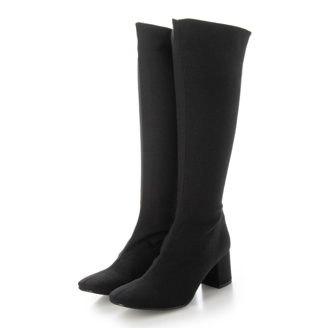 アイケープラス IKplus 【日本製】【ネット限定】美脚膝下丈ストレッチロングブーツ ■ブラックアムンゼン■,ブラック