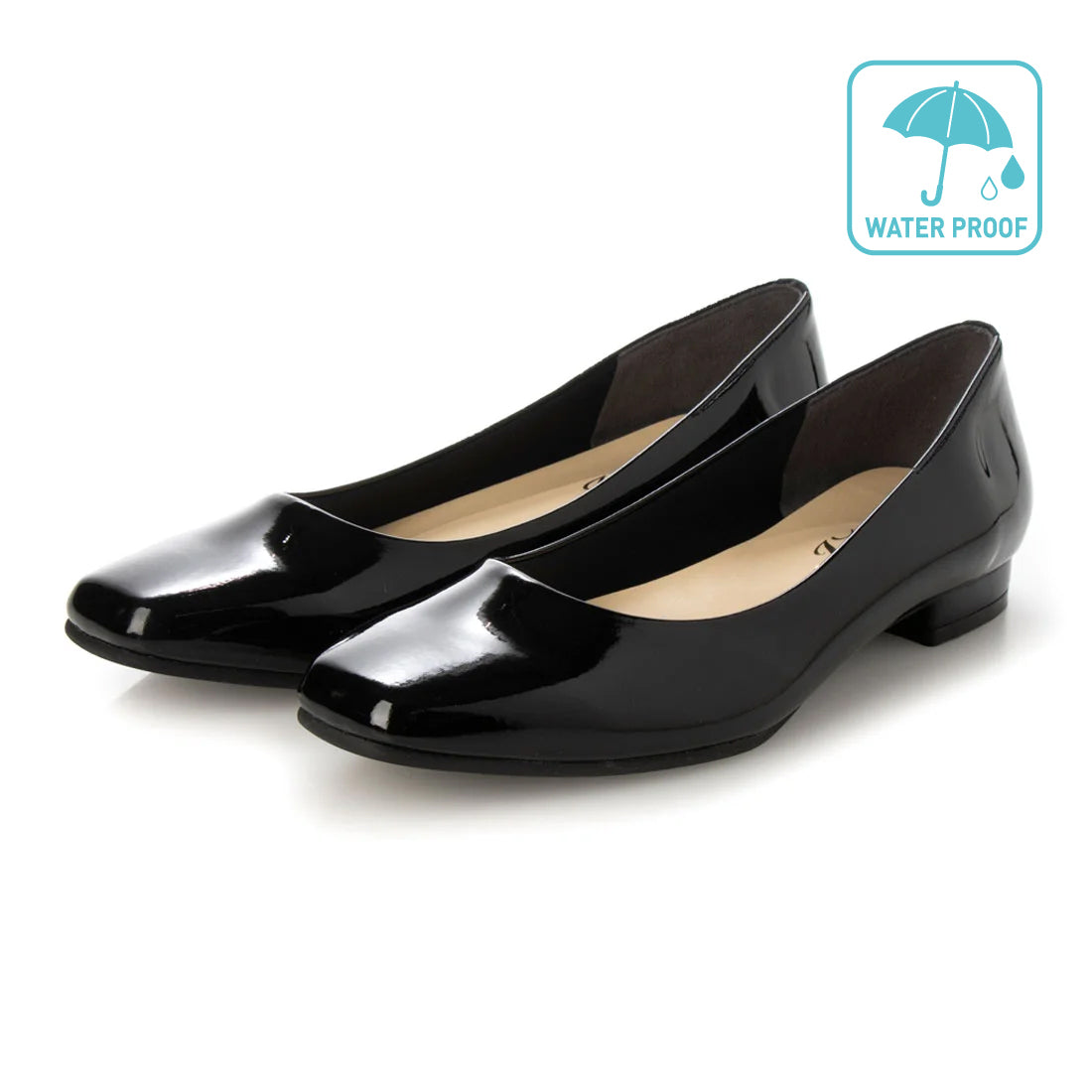アイケープラス IKplus 【日本製】【ネット限定】【レインパンプス】スッキリとしたフォーマルパンプス【晴雨兼用】 #1230 ■ ブラック ドークレーサテン ■,ブラックエナメル
