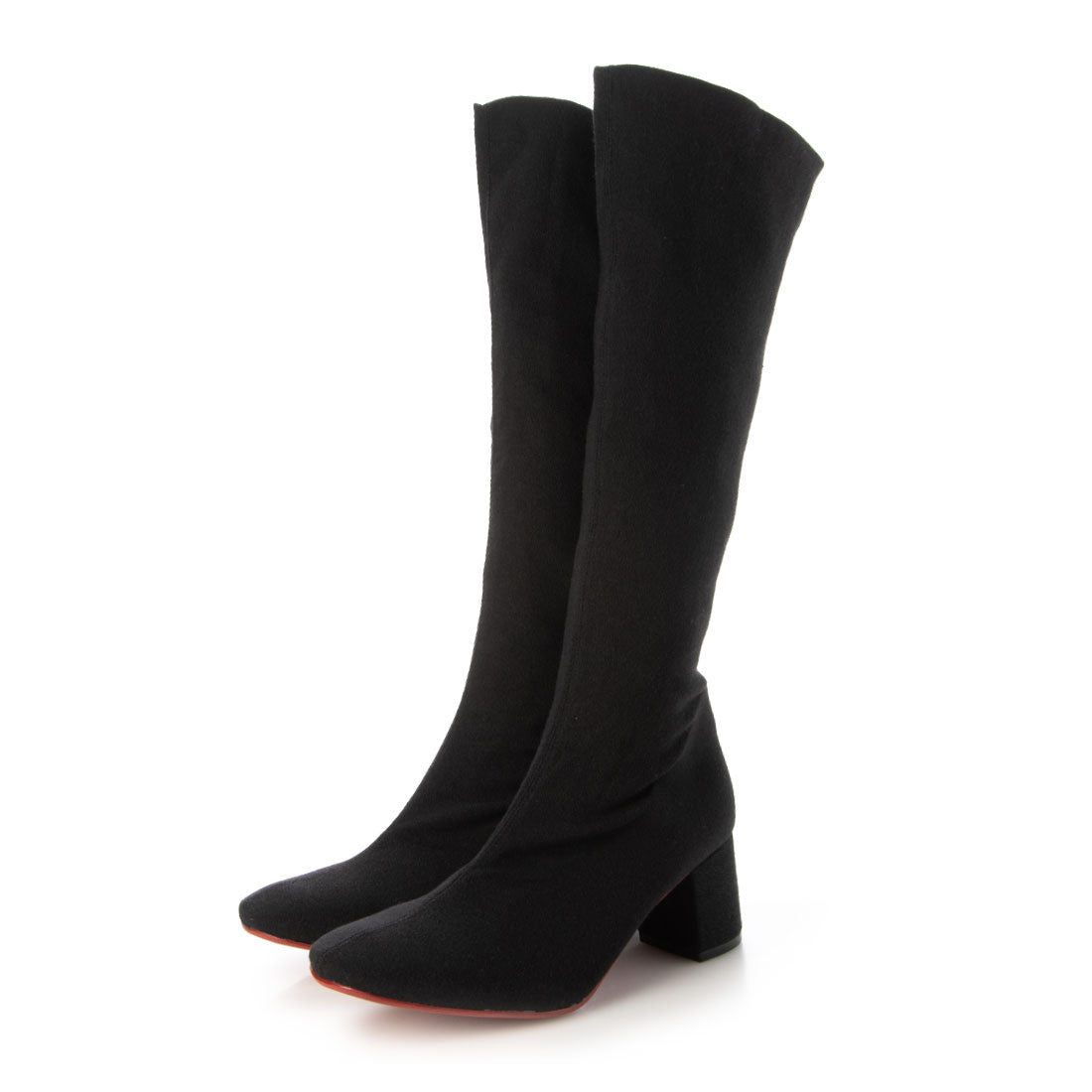 アイケープラス IKplus 【日本製】【ネット限定】美脚膝下丈ストレッチロングブーツ ■ブラックアムンゼン■,BLストレッチ/RD