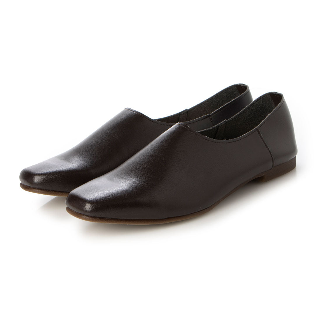 アイケープラス IKplus 【日本製】【ネット限定】【レイン対応】甲深プレーンバブーシュ 【晴雨兼用】ビーガンシューズ ■ブラックスムース■ フラットシューズ レインシューズ スリッポン