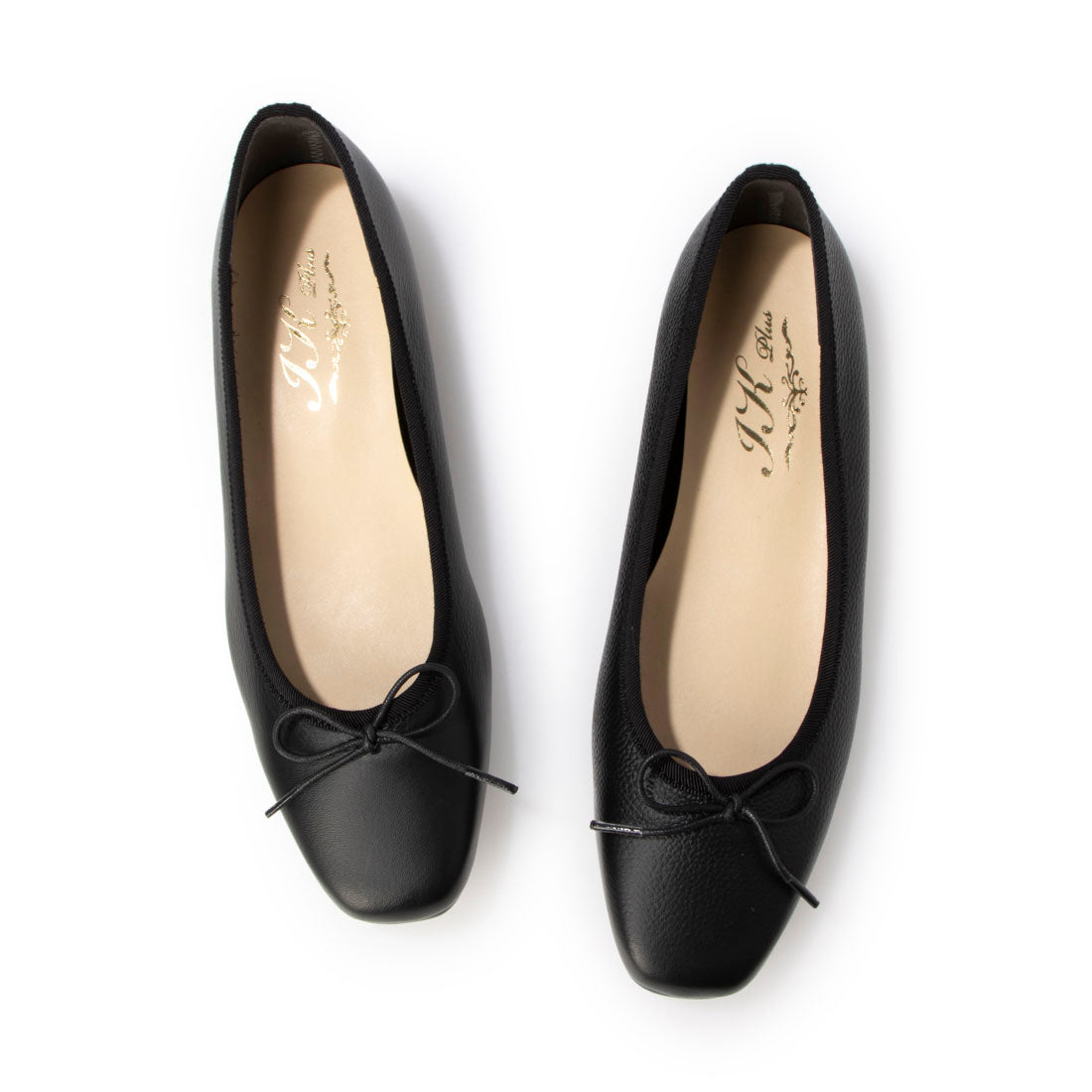 アイケープラス IKplus B【日本製】【ネット限定】フラットシューズ,天然皮革ブラック シュリンク