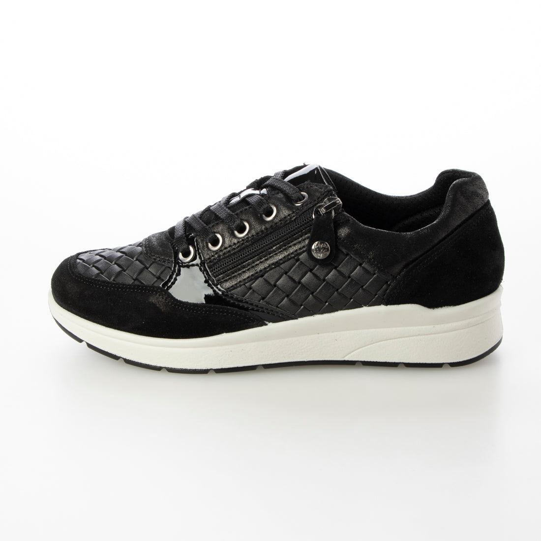 IMAC Side-zip Intrecciato-style sneakers