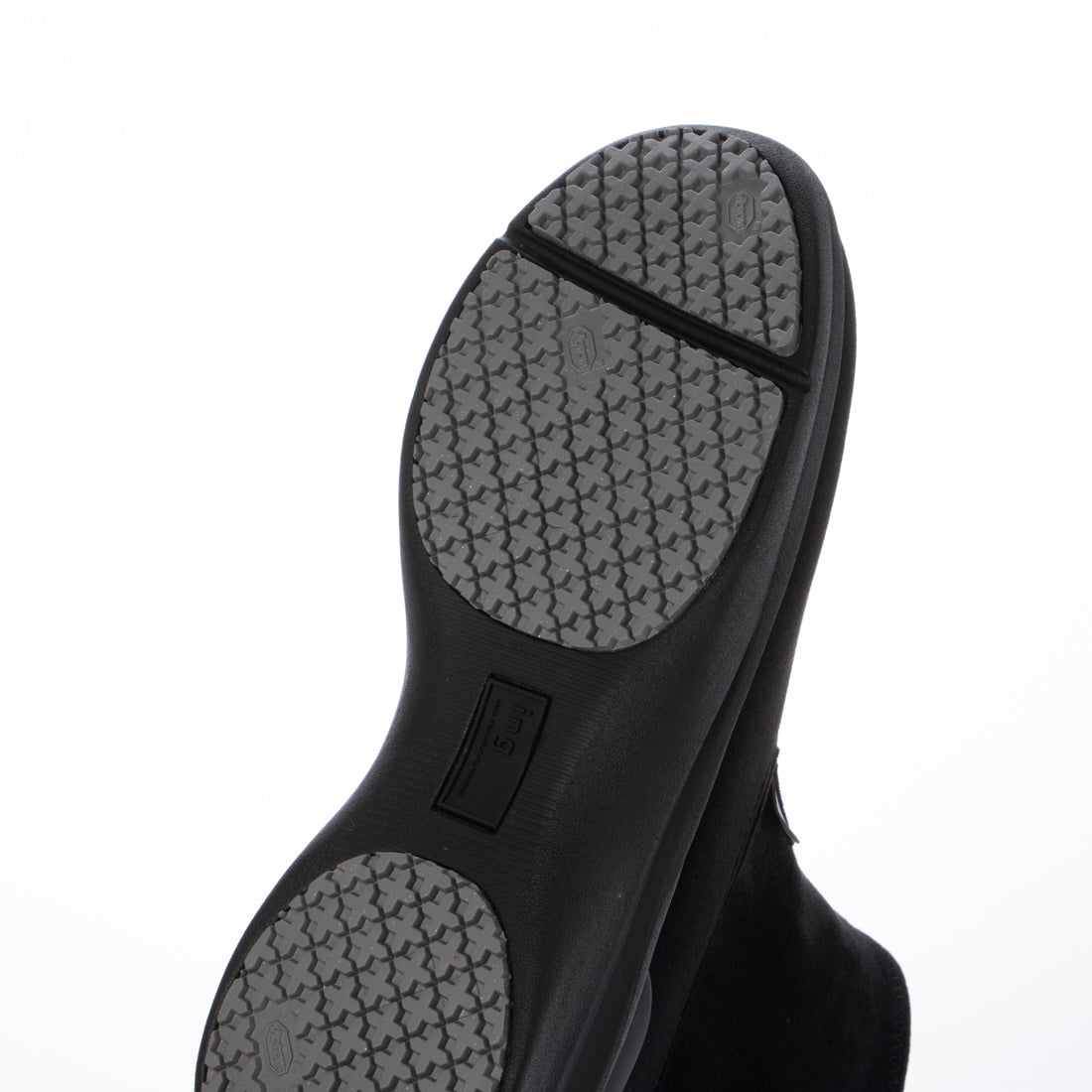 イング ing 【レイン対応】厚底ストレッチブーツ (ブラック) ブラック