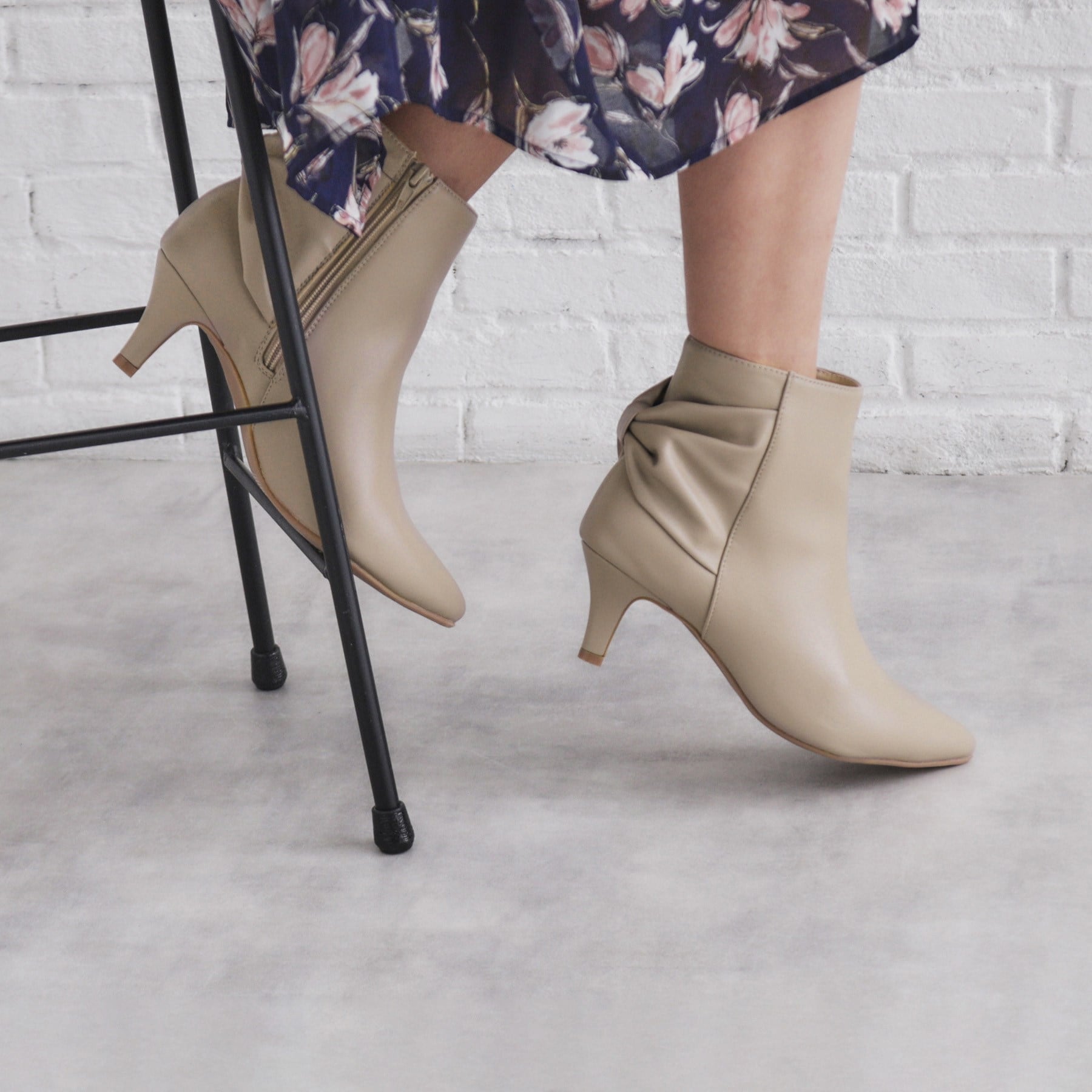 インデックス index バックリボンショートブーツ (ブラック(019)) ブラック(019)