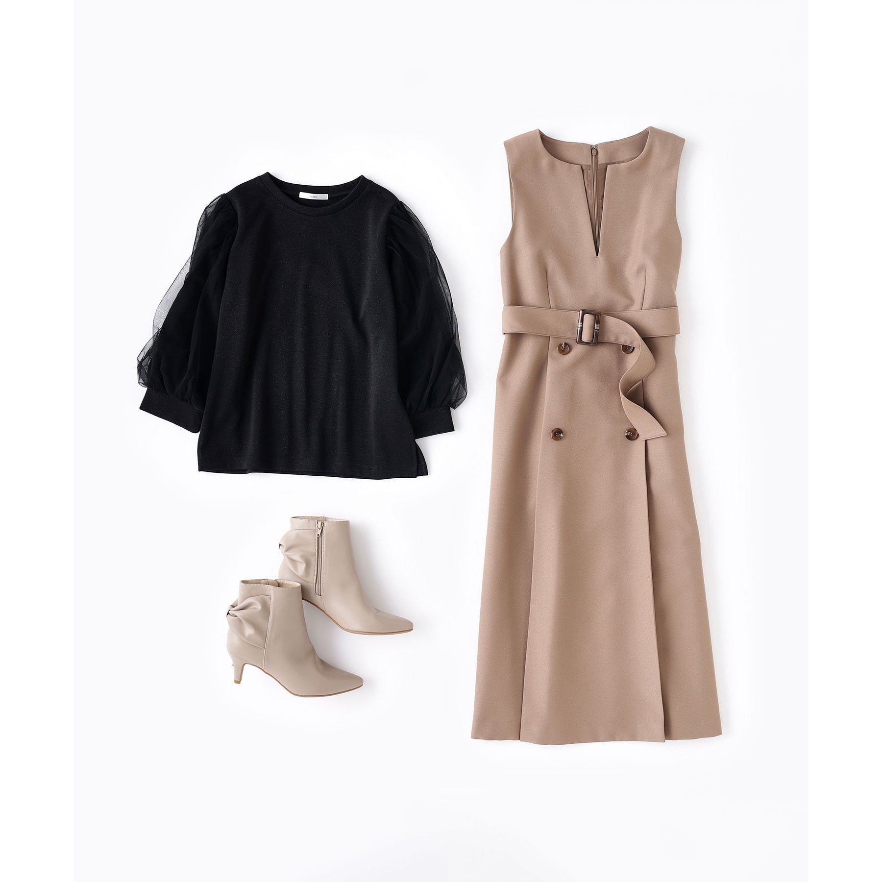 インデックス index バックリボンショートブーツ (ブラック(019)) ブラック(019)