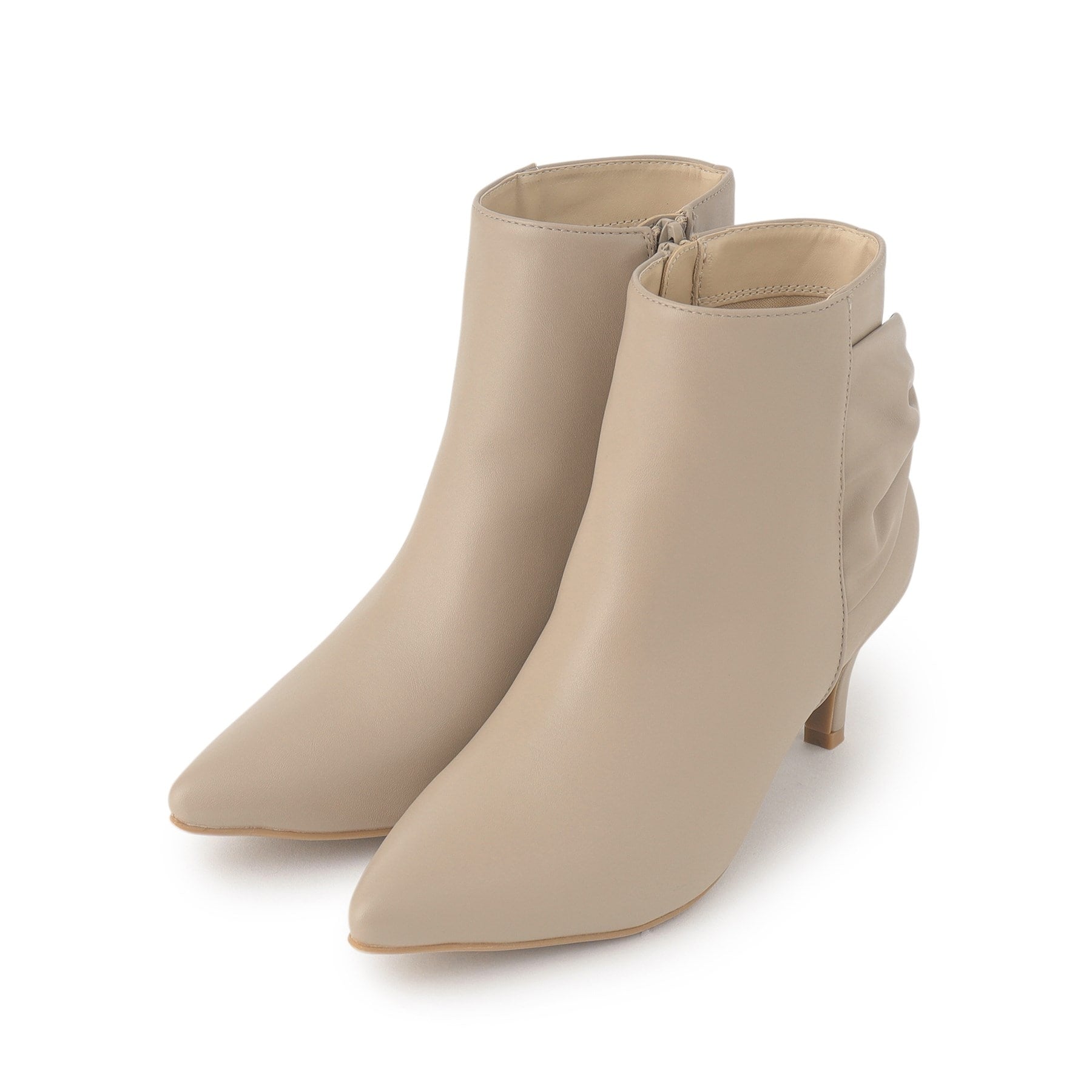 インデックス index バックリボンショートブーツ (ライトベージュ(051)) ライトベージュ(051)