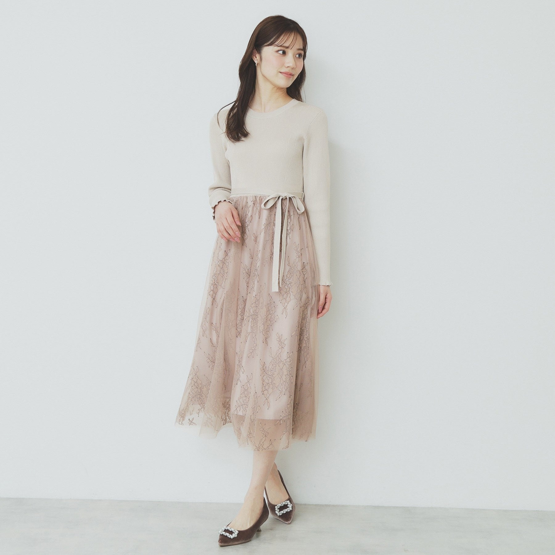 index index 蕾絲網紗裙連身裙【可機洗】