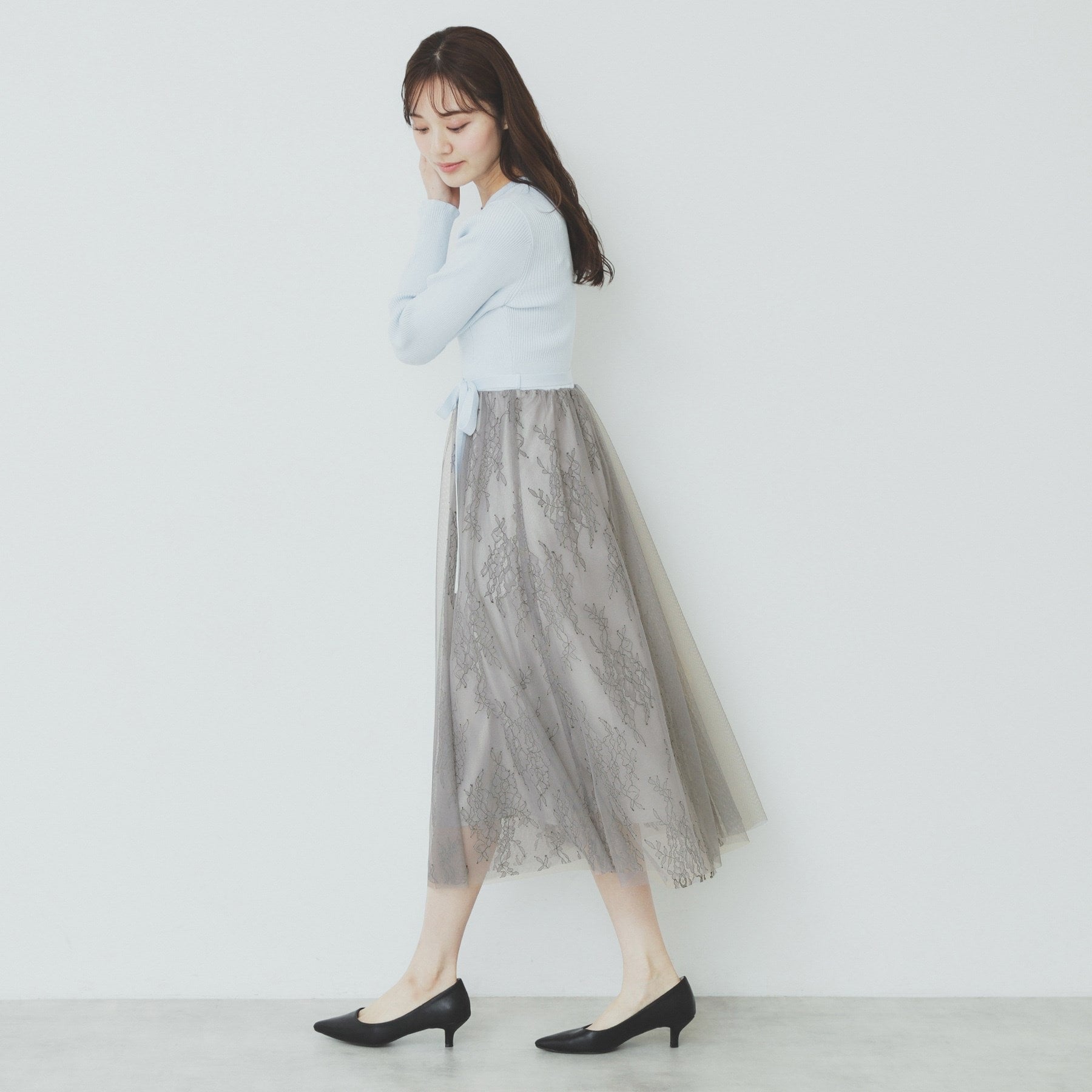 index index 蕾絲網紗裙連身裙【可機洗】