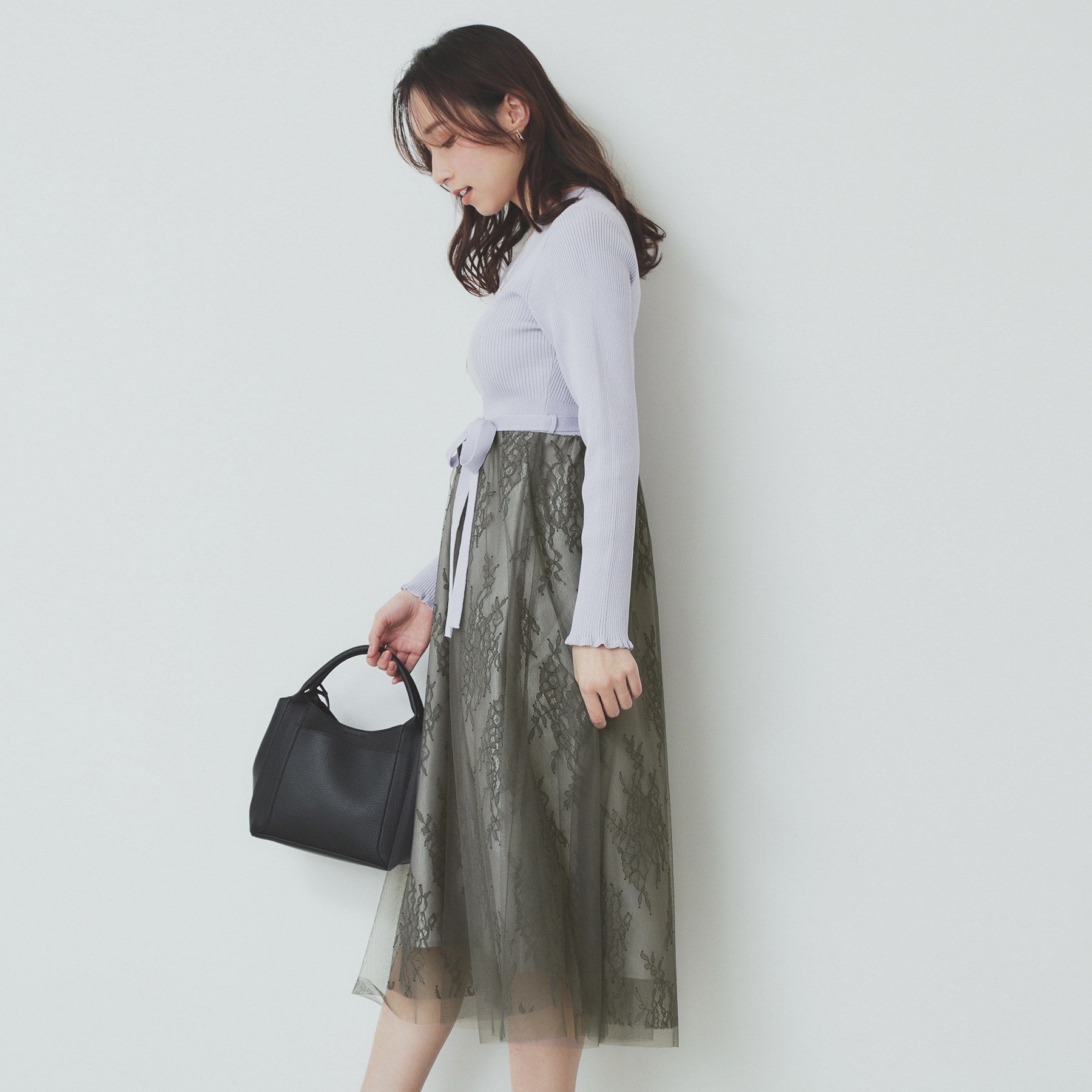 index index 蕾絲網紗裙連身裙【可機洗】