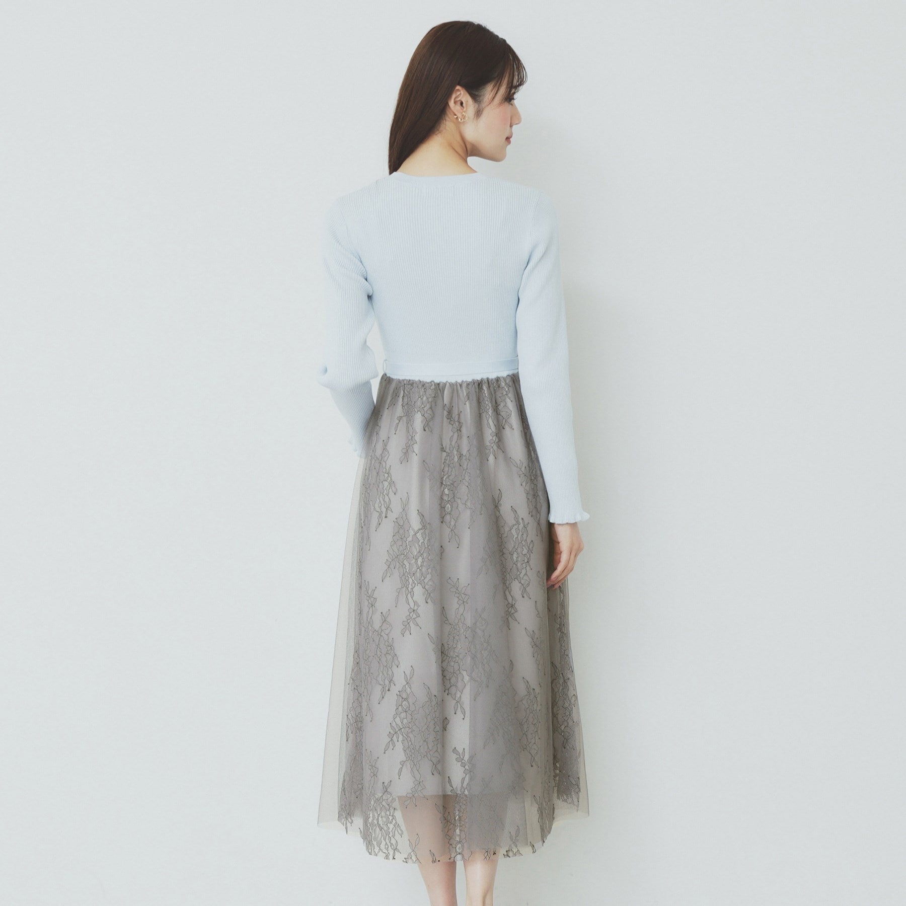 index index 蕾絲網紗裙連身裙【可機洗】