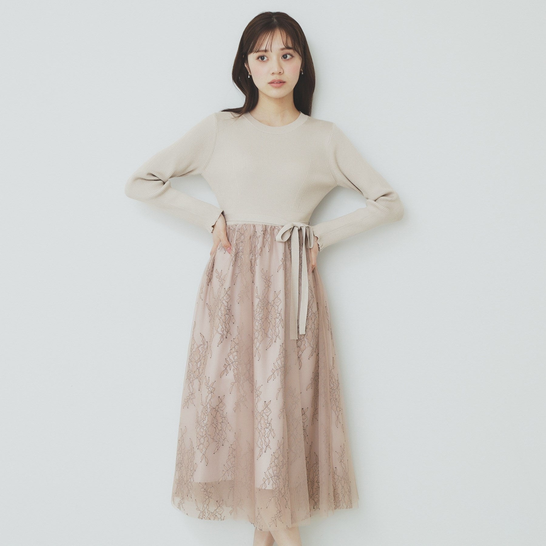 index index 蕾絲網紗裙連身裙【可機洗】