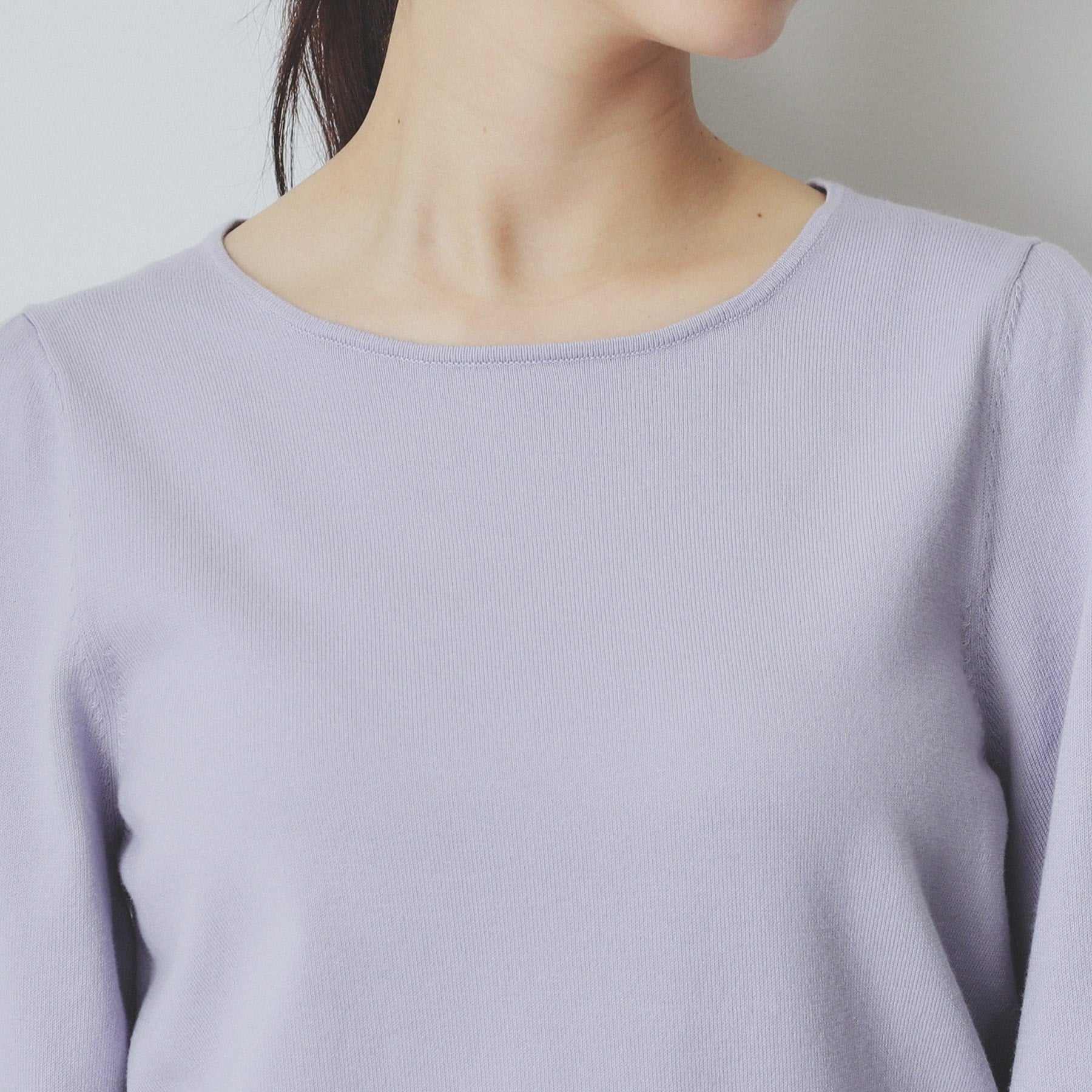 index index 透視線泡袖針織衫【可機洗・UV護理】