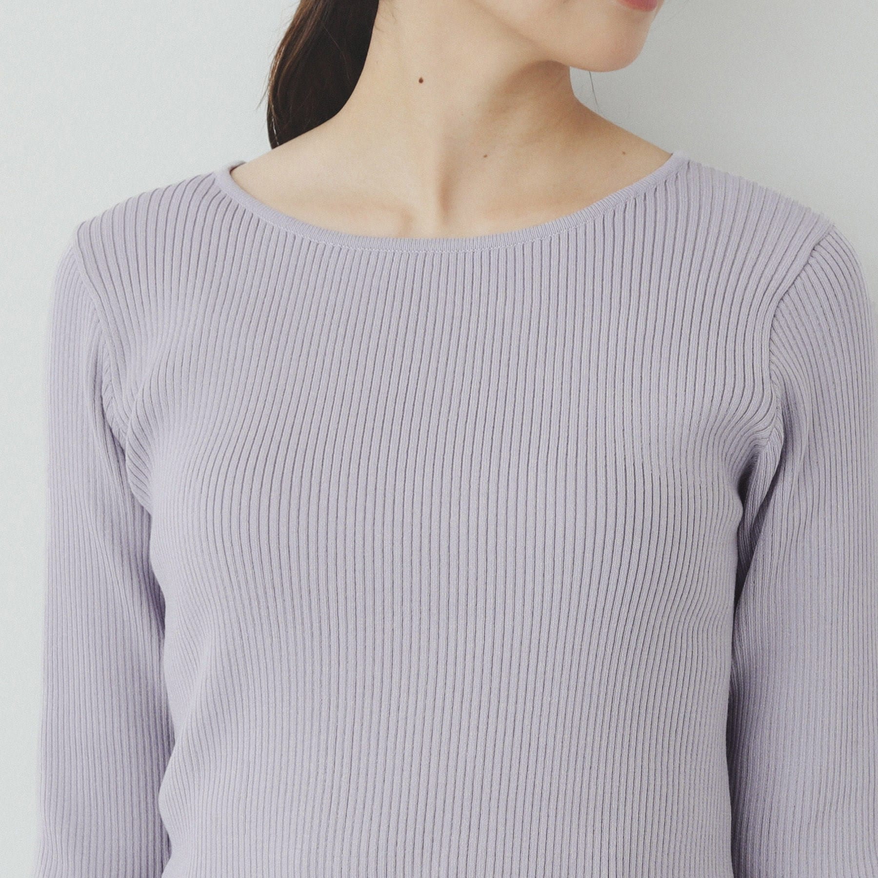 インデックス index リブオーガンフレアスリーブニット【洗濯機可】 (ブラック(019)) ブラック(019)