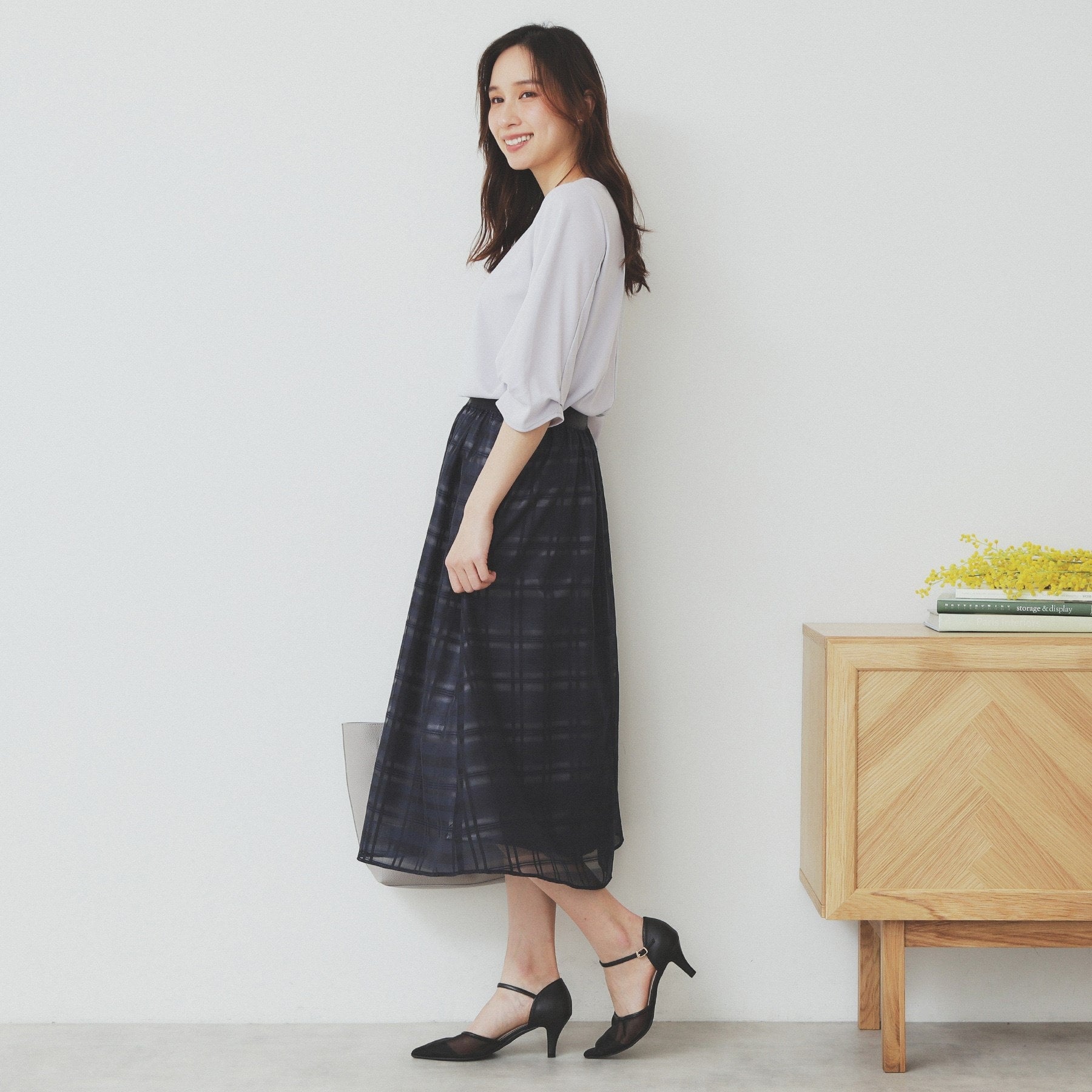 インデックス index ブラウスライクタックスリーブプルオーバー【洗濯機可・吸水速乾・UVケア・接触冷感】 (グレージュ(850)) グレージュ(850)